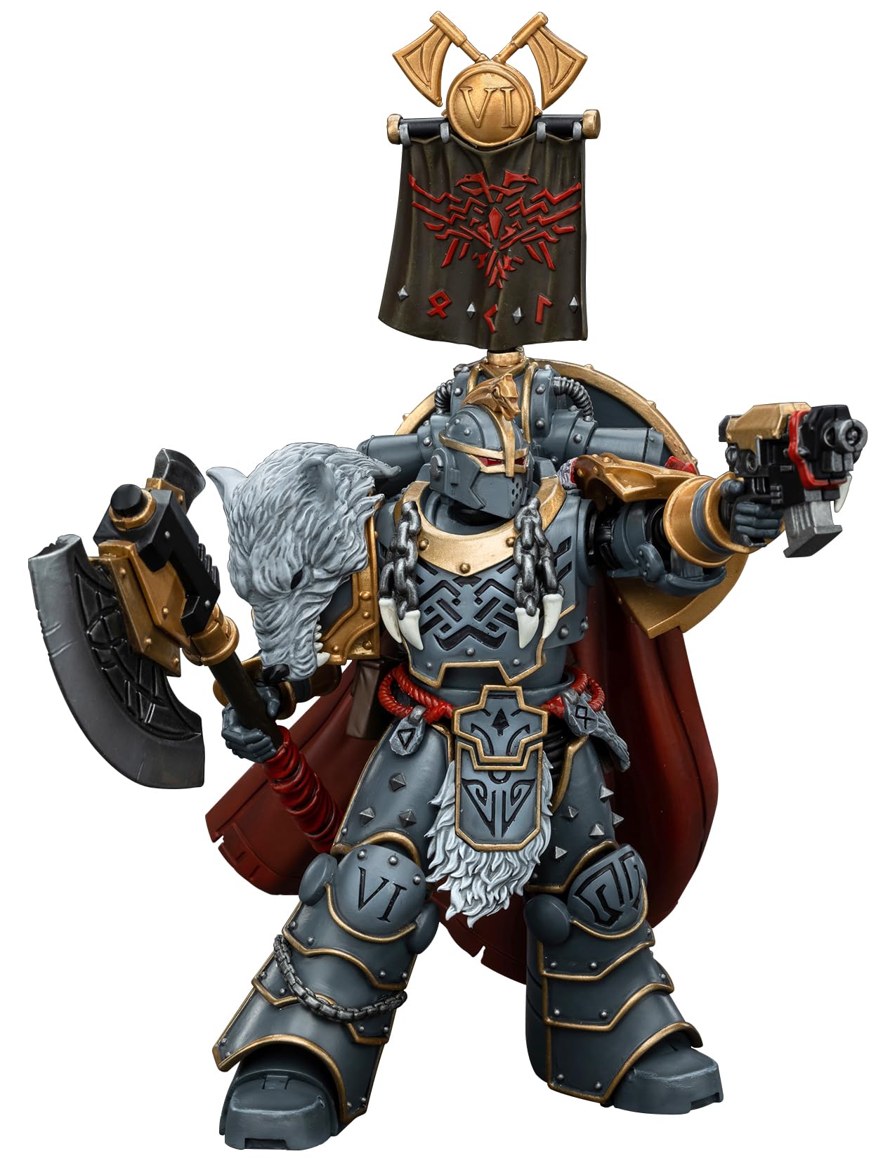 Foto 3 pulgar | Figura De Acción Joytoy Warhammer 40k Space Wolves Praetor 1/18 - Venta Internacional.
