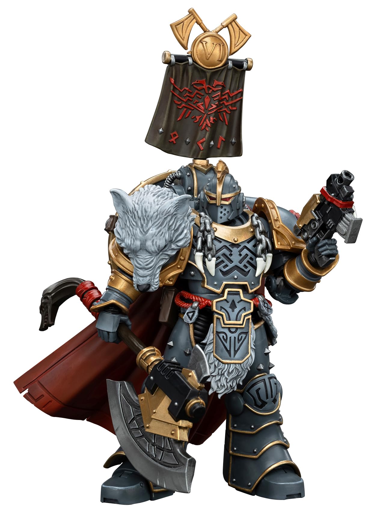 Foto 5 pulgar | Figura De Acción Joytoy Warhammer 40k Space Wolves Praetor 1/18 - Venta Internacional.