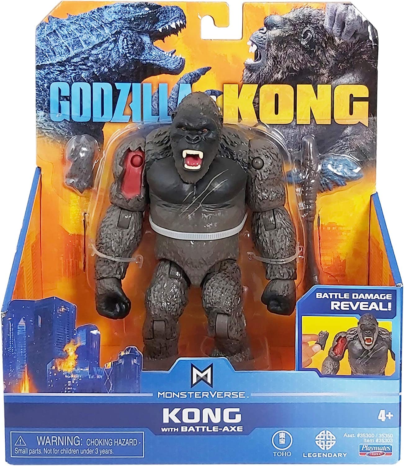 Foto 1 | Figura De Acción Playmates Godzilla Vs Kong Con Hacha De Batalla - Venta Internacional.