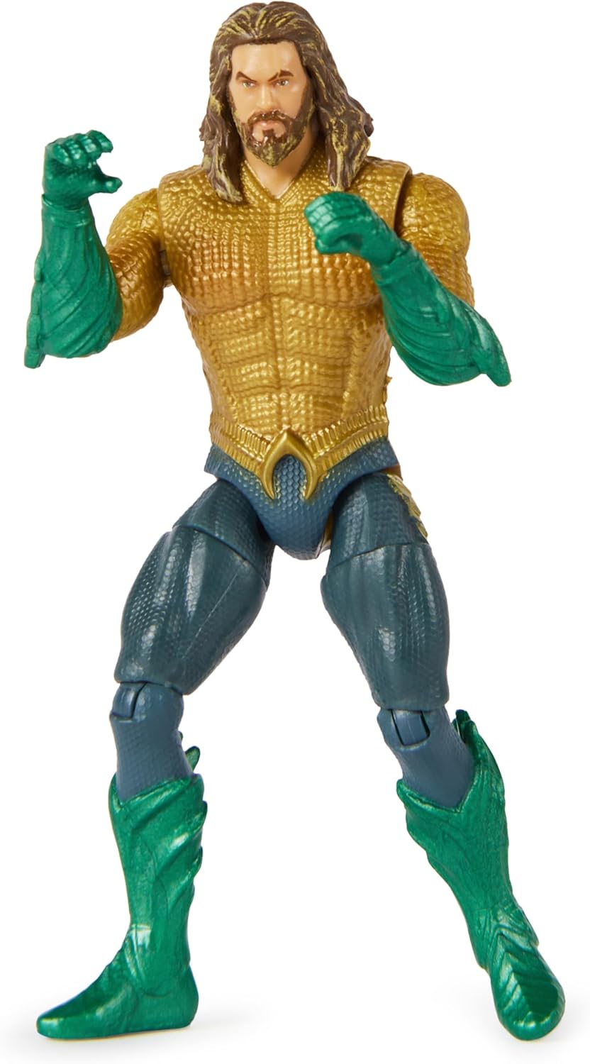 Foto 4 pulgar | Pack De Figura Aquaman Y Black Manta Heroe Dc Super Spin Master 30cm Liga Justicia