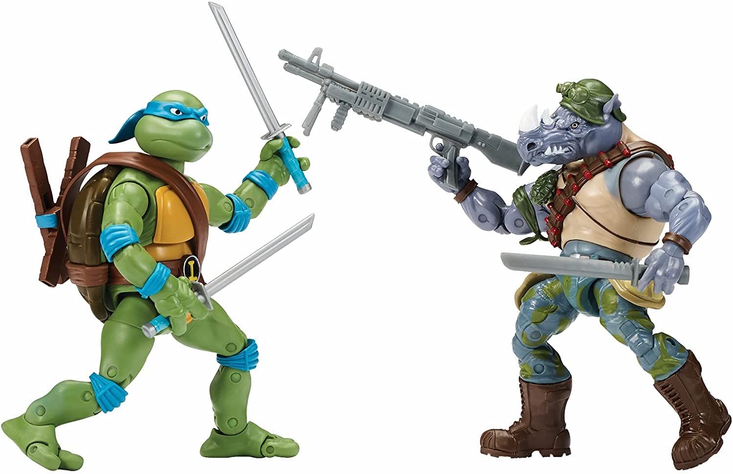 Foto 2 pulgar | Figuras De Acción Teenage Mutant Ninja Turtles Leo Contra Rocksteady - Venta Internacional.