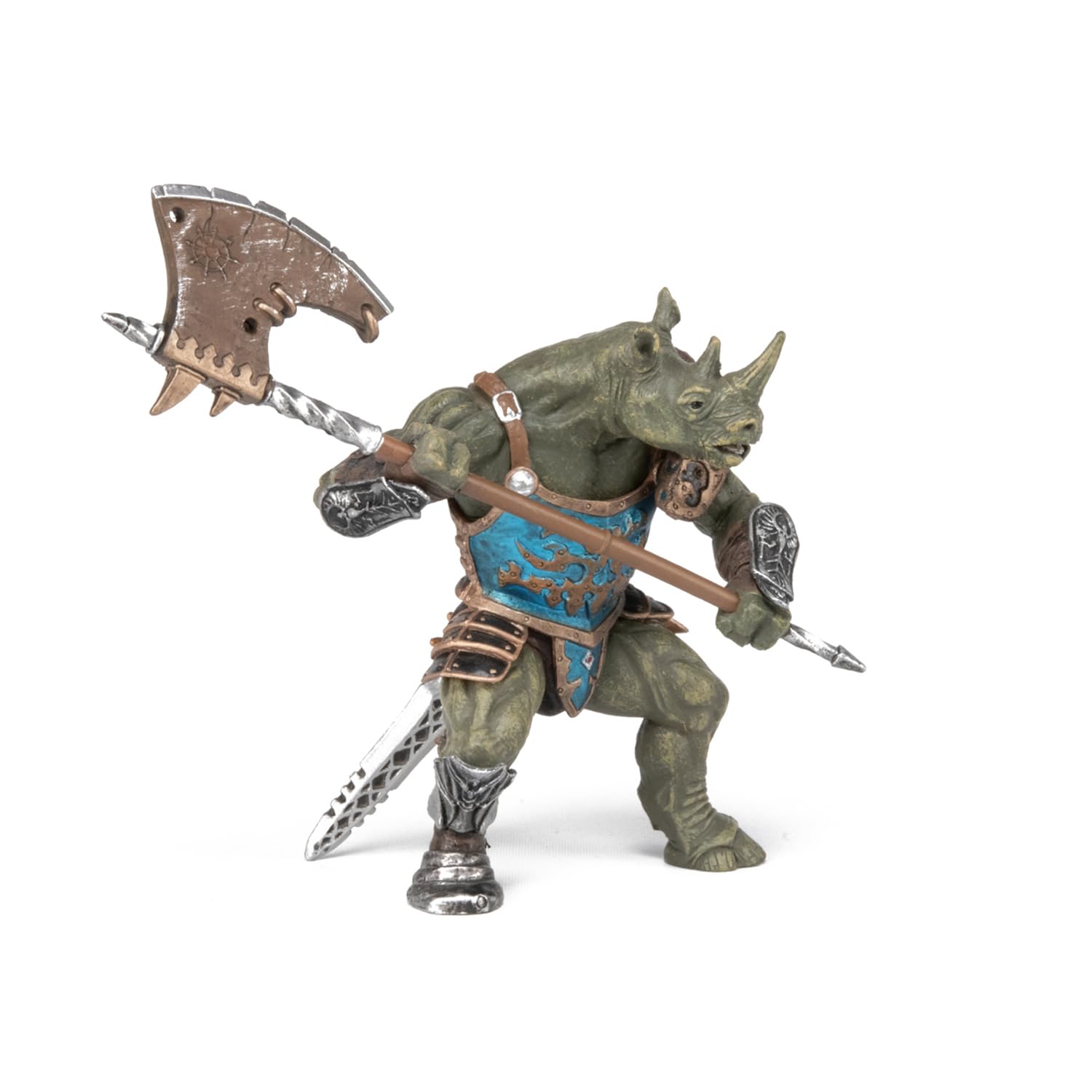 Foto 4 pulgar | Figura De Acción Papo Rhino Man Con Armadura Parcial Con Hacha - Venta Internacional.