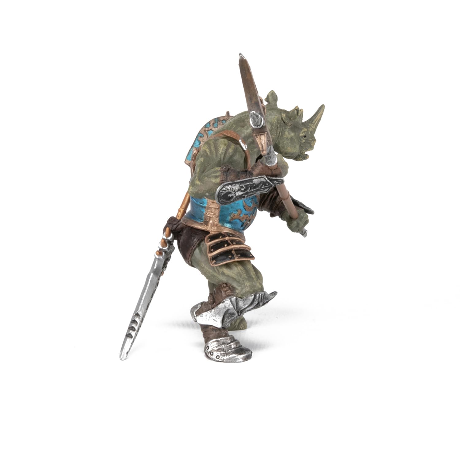 Foto 5 pulgar | Figura De Acción Papo Rhino Man Con Armadura Parcial Con Hacha - Venta Internacional.