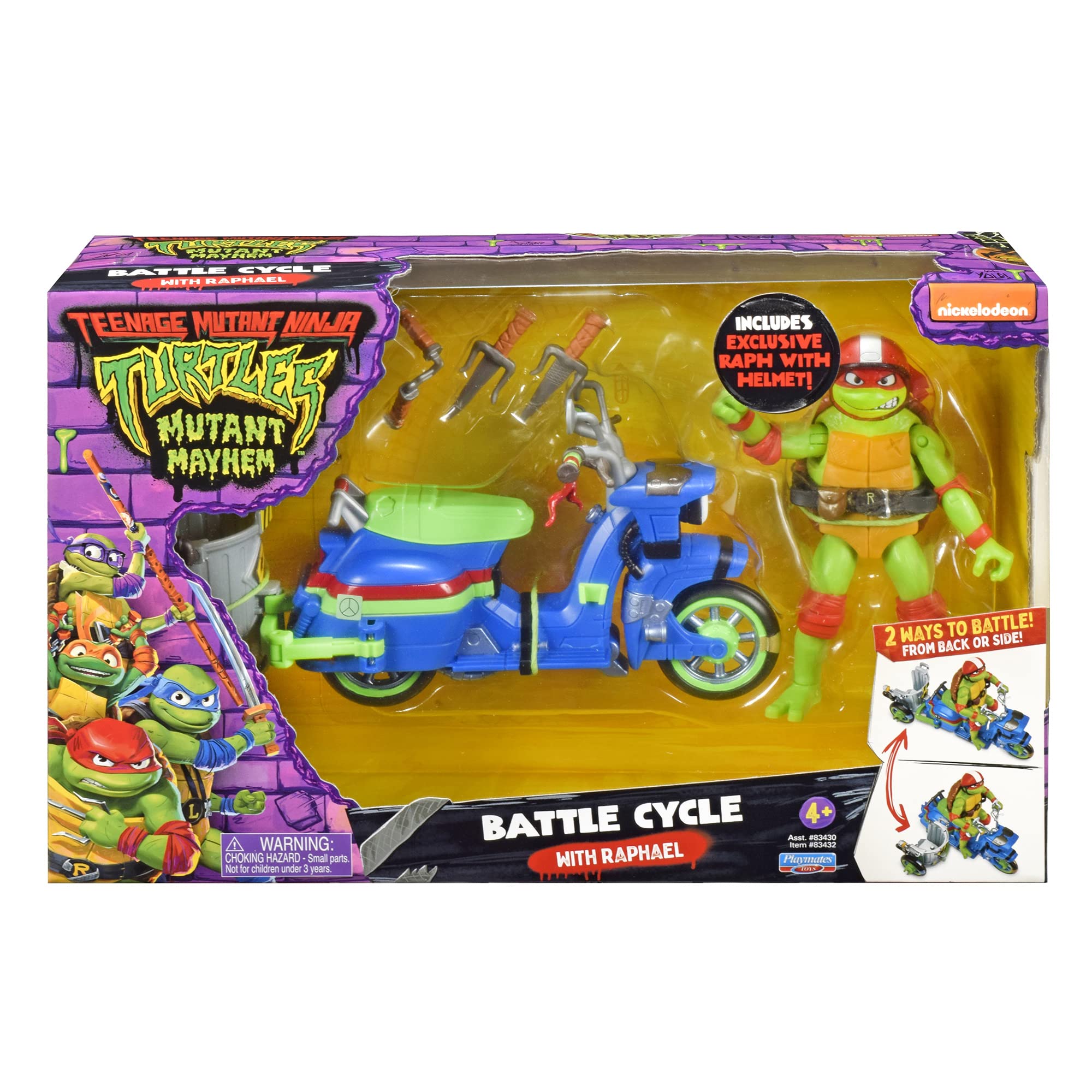 Foto 6 | Ciclo De Batalla De Toy Teenage Mutant Ninja Turtles Mutant Mayhem - Venta Internacional.