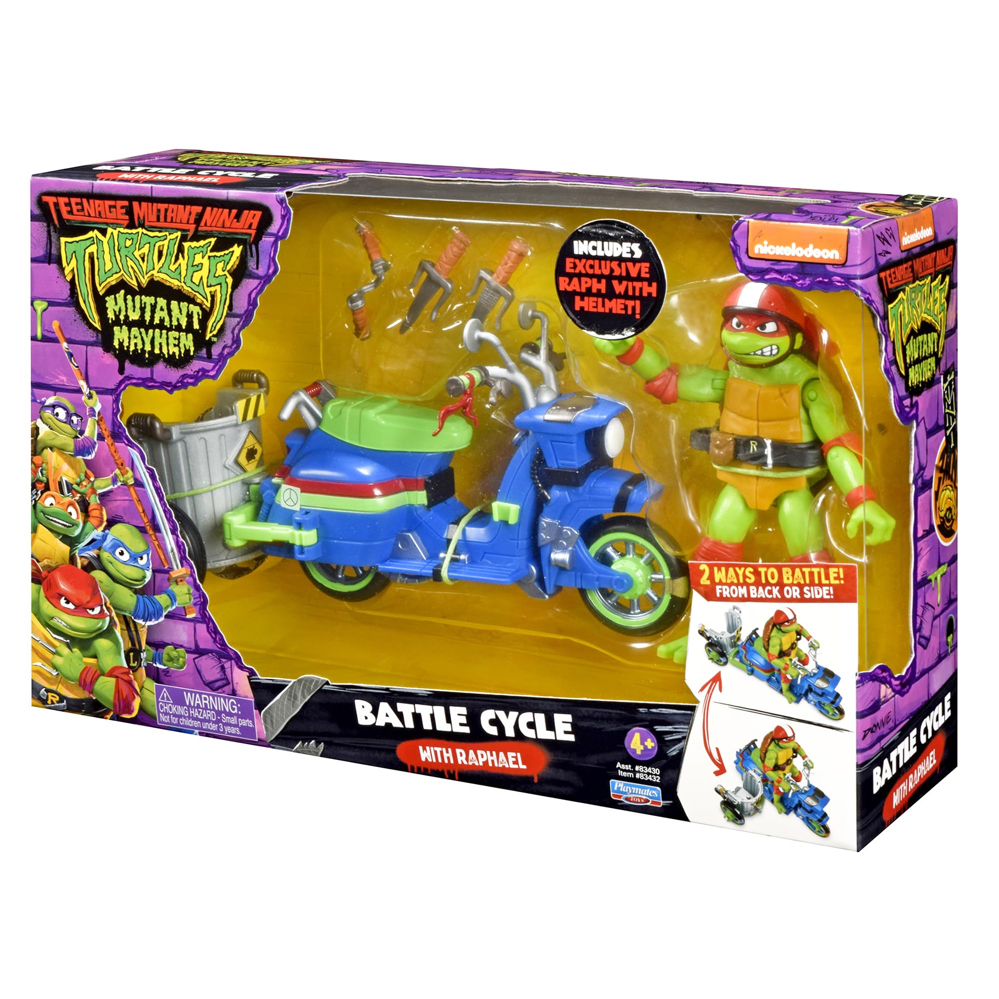 Foto 7 | Ciclo De Batalla De Toy Teenage Mutant Ninja Turtles Mutant Mayhem - Venta Internacional.