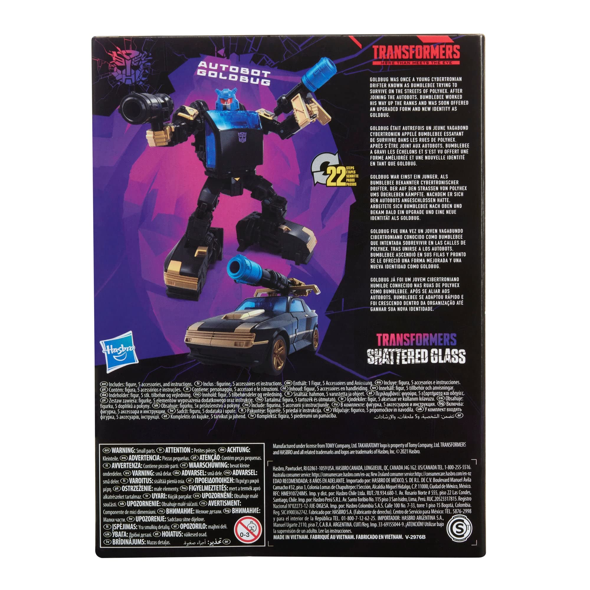Foto 7 pulgar | Figura De Acción Transformers Shattered Glass Deluxe Goldbug - Venta Internacional.