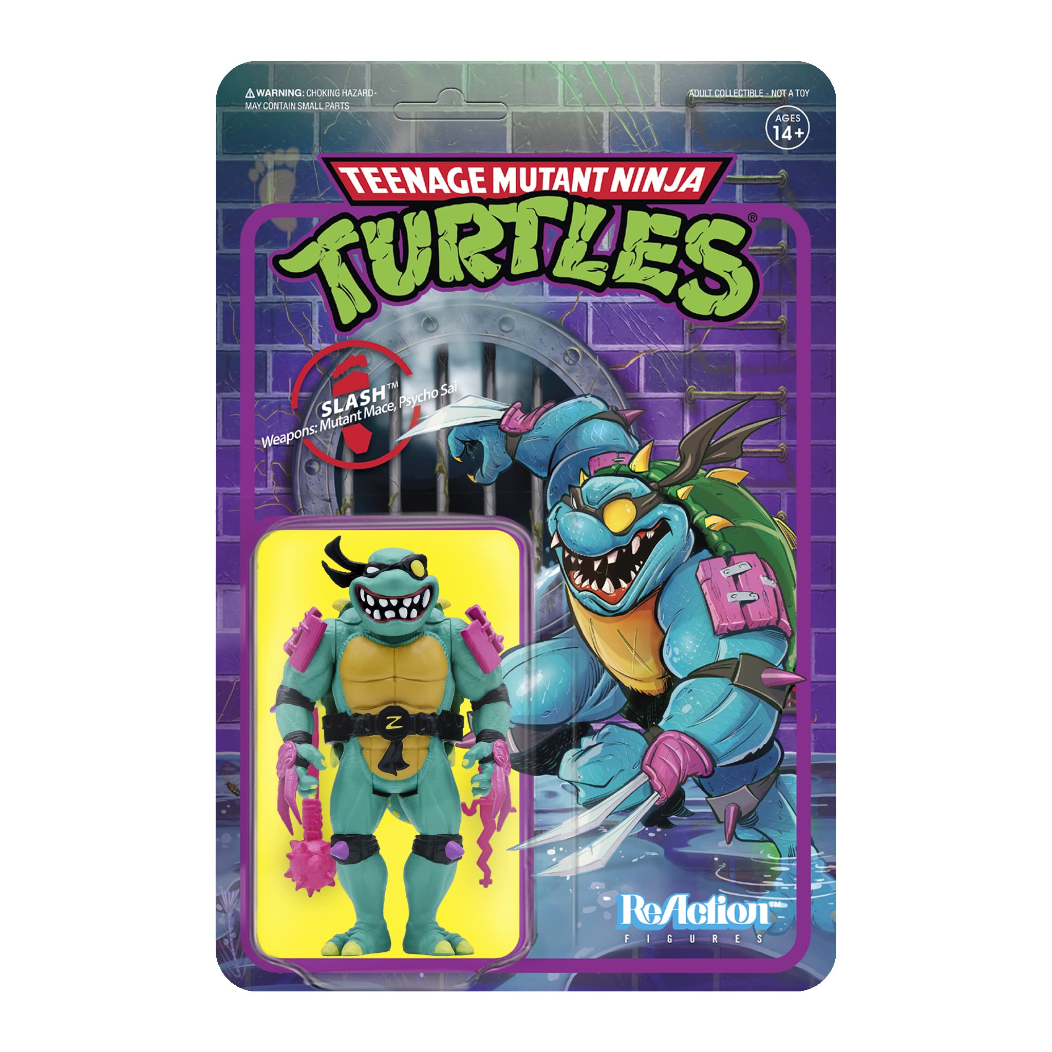 Foto 2 pulgar | Figura De Acción Super7 Teenage Mutant Ninja Turtles Slash, 9,5 Cm - Venta Internacional.