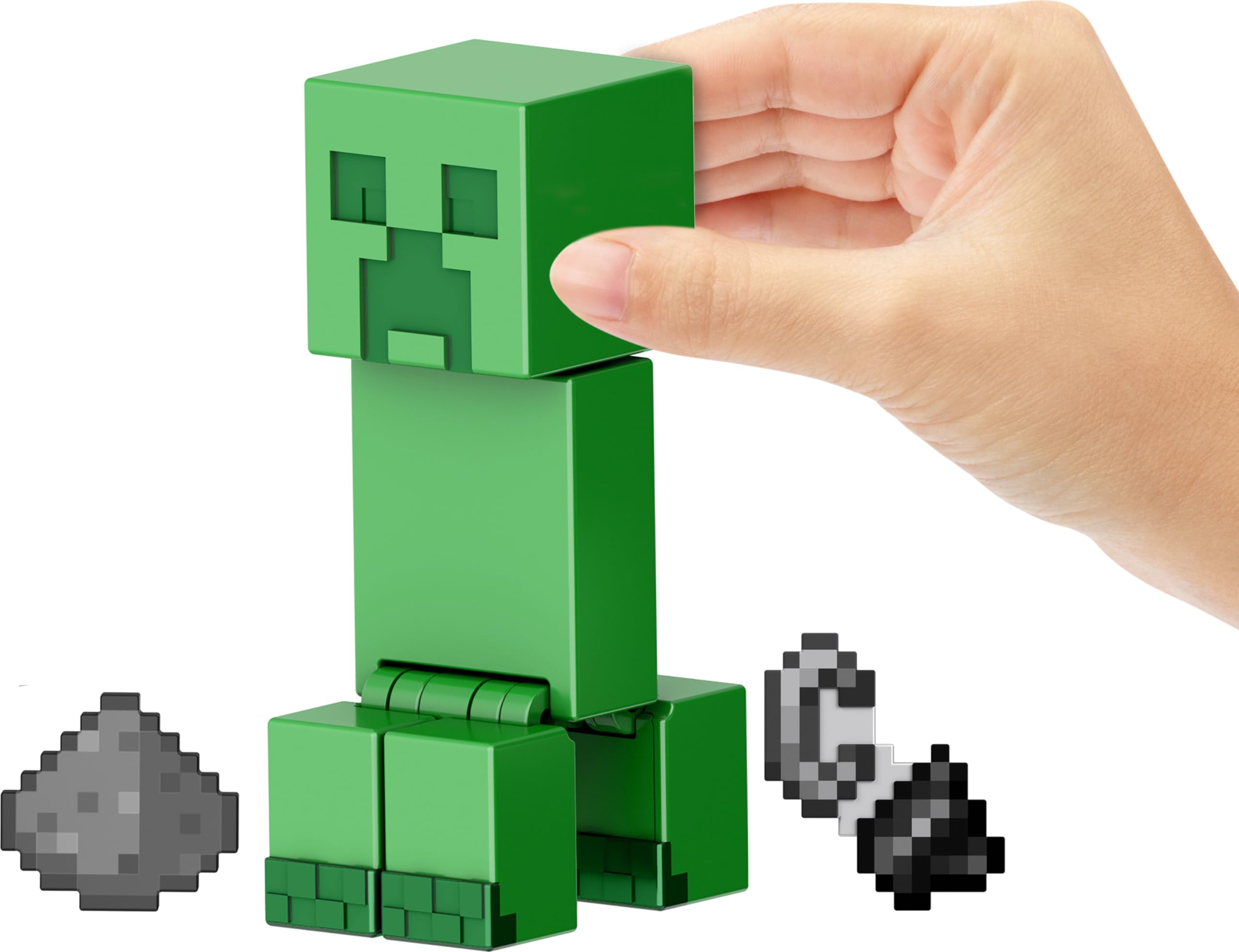 Foto 2 | Figura De Acción Mattel Minecraft Creeper Con Accesorio De 8 Cm - Venta Internacional.