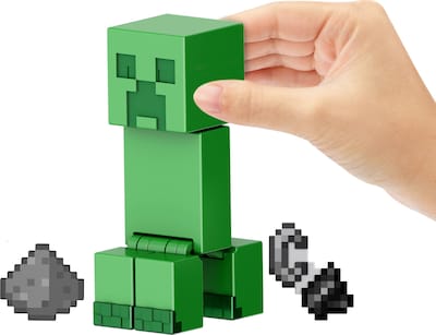 Foto 2 | Figura De Acción Mattel Minecraft Creeper Con Accesorio De 8 Cm - Venta Internacional.