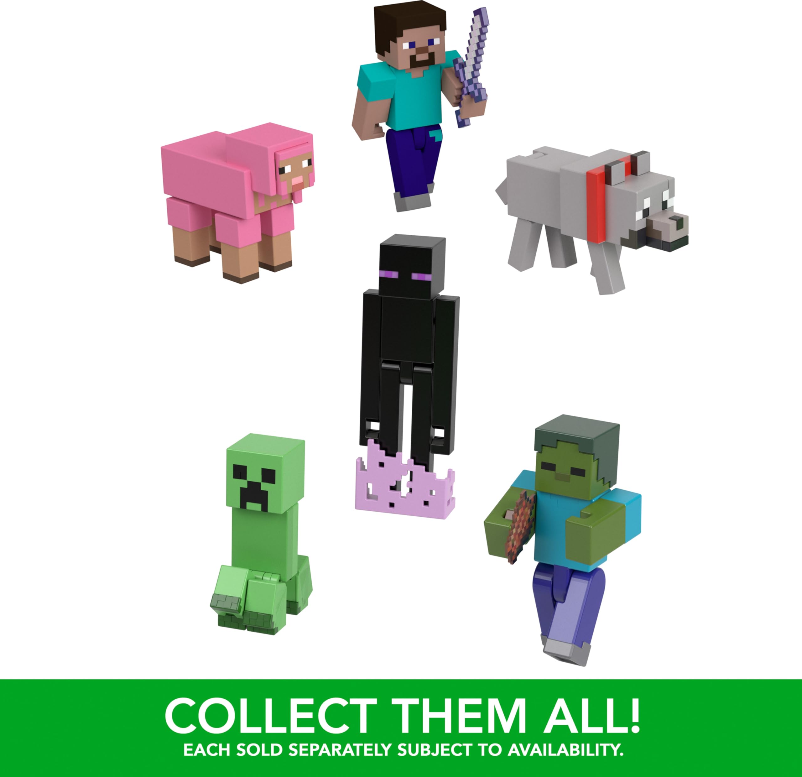 Foto 5 | Figura De Acción Mattel Minecraft Creeper Con Accesorio De 8 Cm - Venta Internacional.