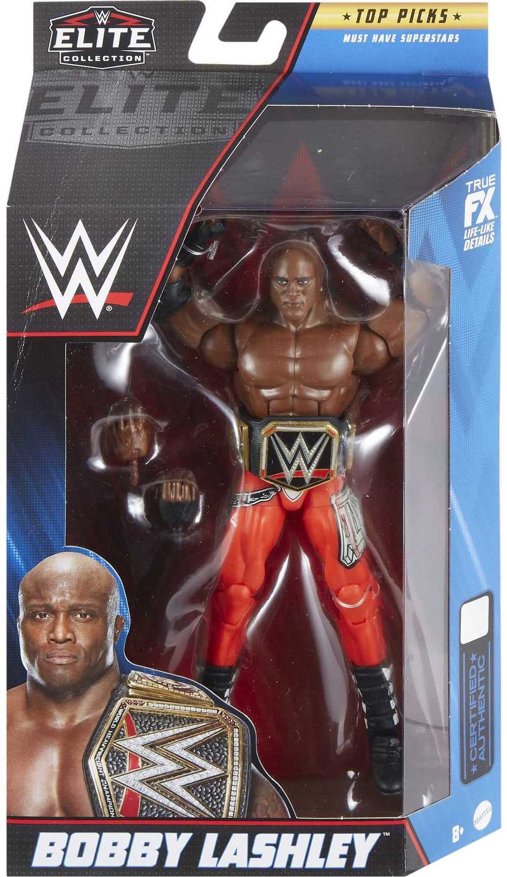 Foto 8 pulgar | Figura De Acción Mattel Wwe Bobby Lashley Top Picks Elite De 6 Pulgadas - Venta Internacional.
