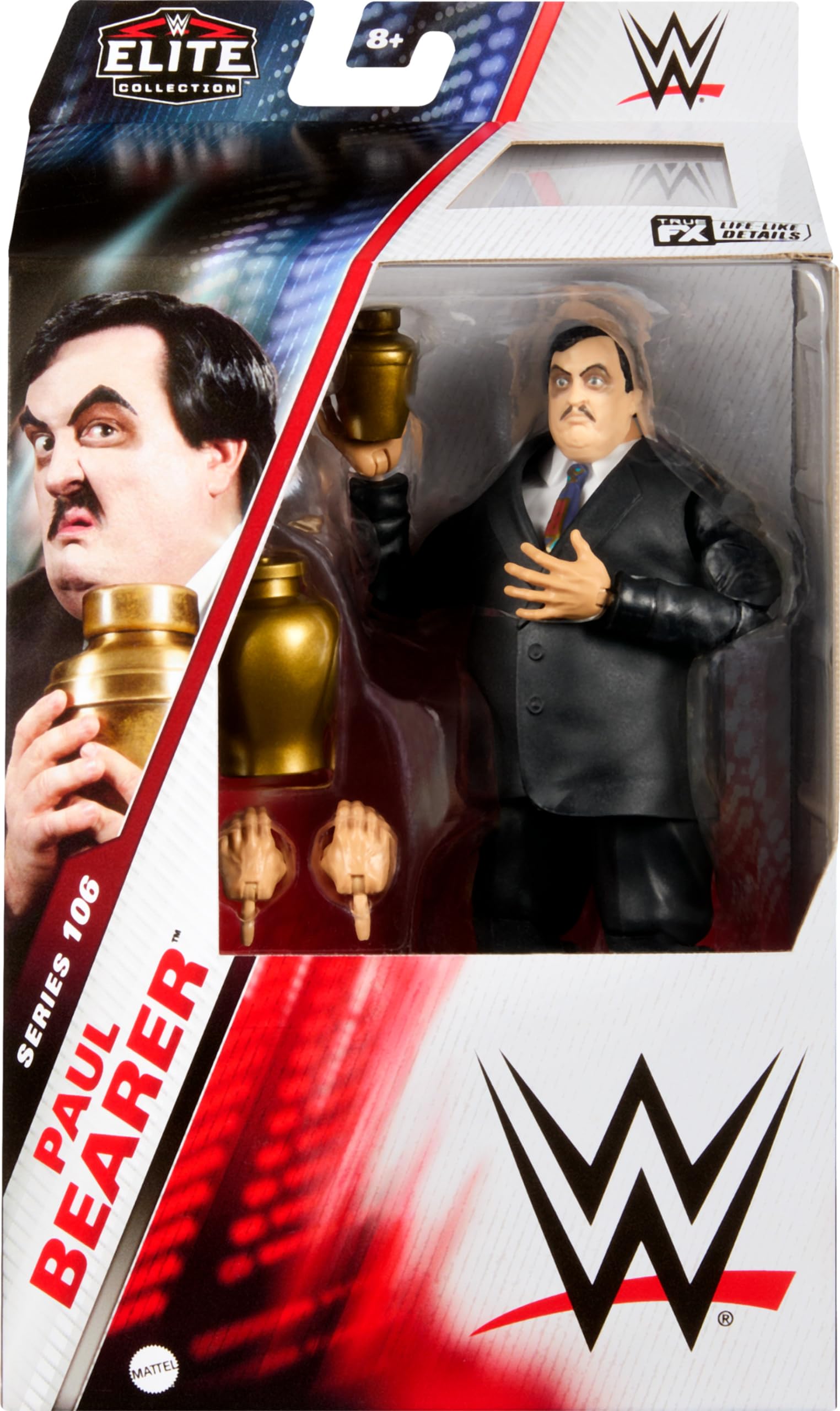 Foto 3 pulgar | Figura De Acción Mattel Wwe Elite Series #106 Paul Bearer De 15 Cm - Venta Internacional.