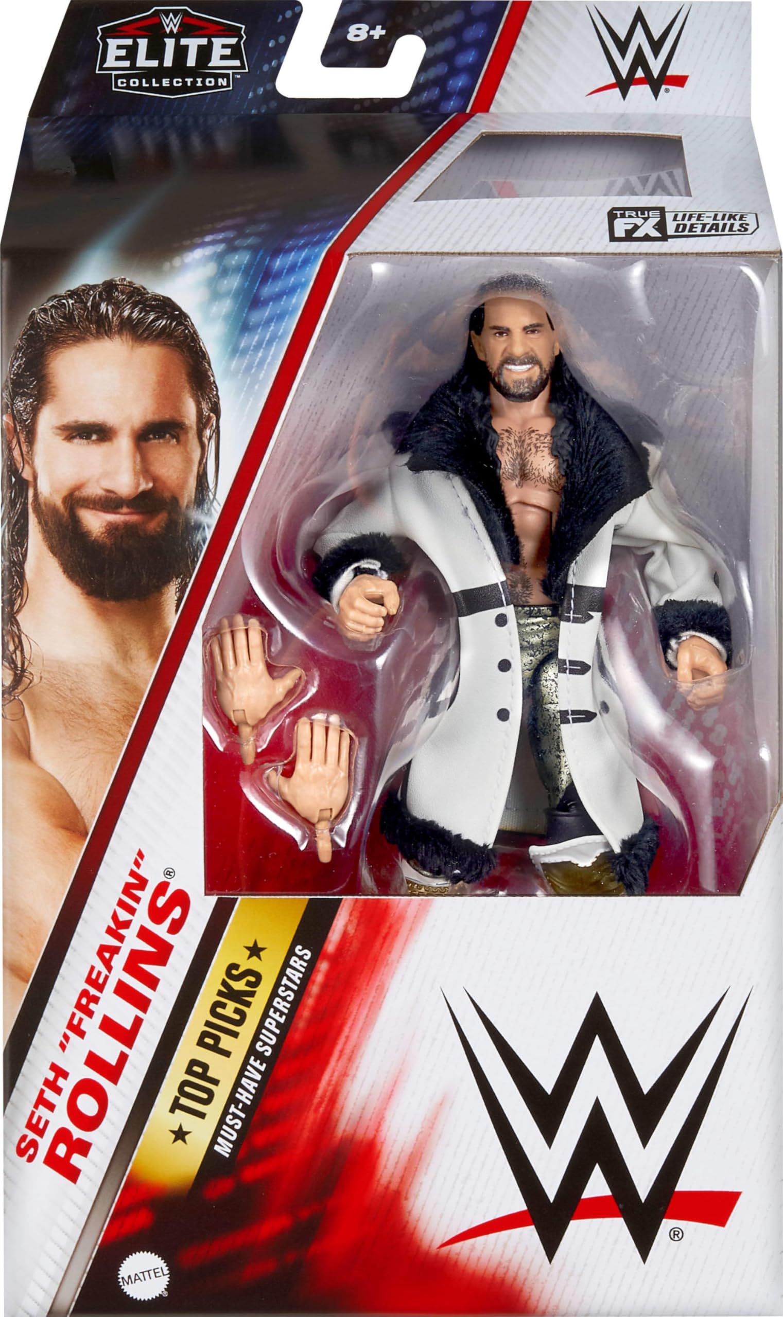 Foto 3 pulgar | Figura De Acción Mattel Wwe Top Picks Elite Seth Rollins De 6 Pulgadas - Venta Internacional.
