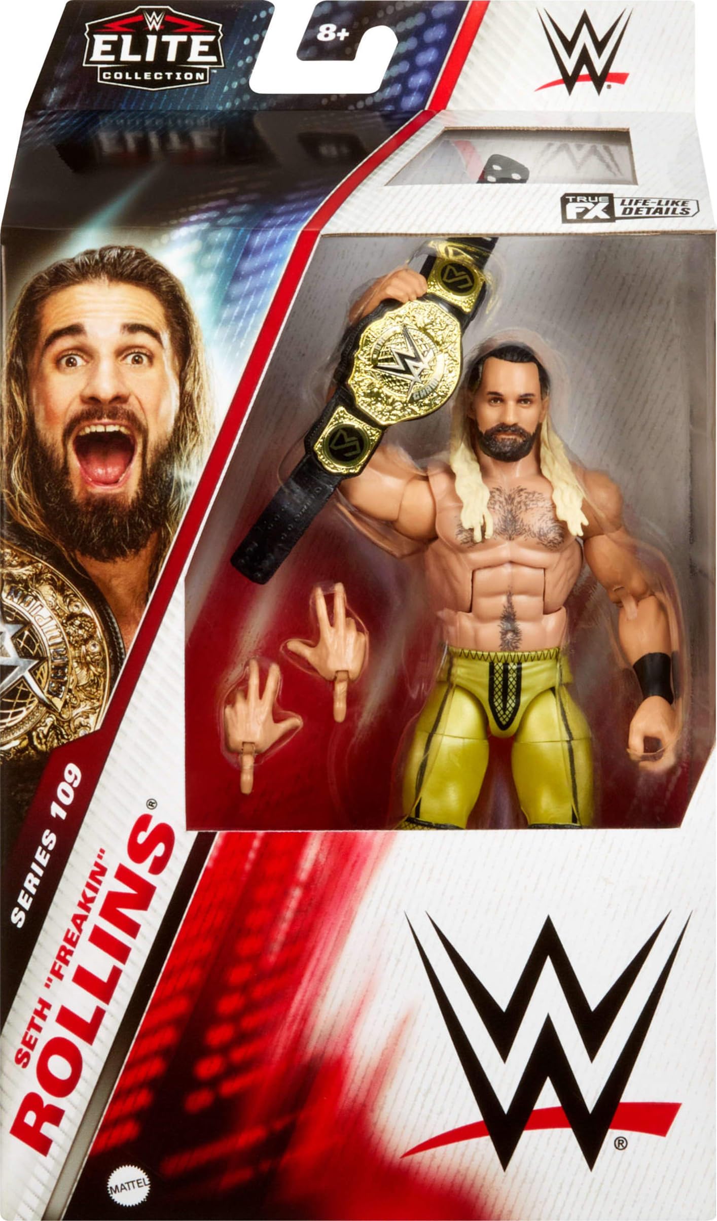 Foto 3 pulgar | Figura De Acción Mattel Wwe Elite Series #109 Seth Rollins - Venta Internacional.