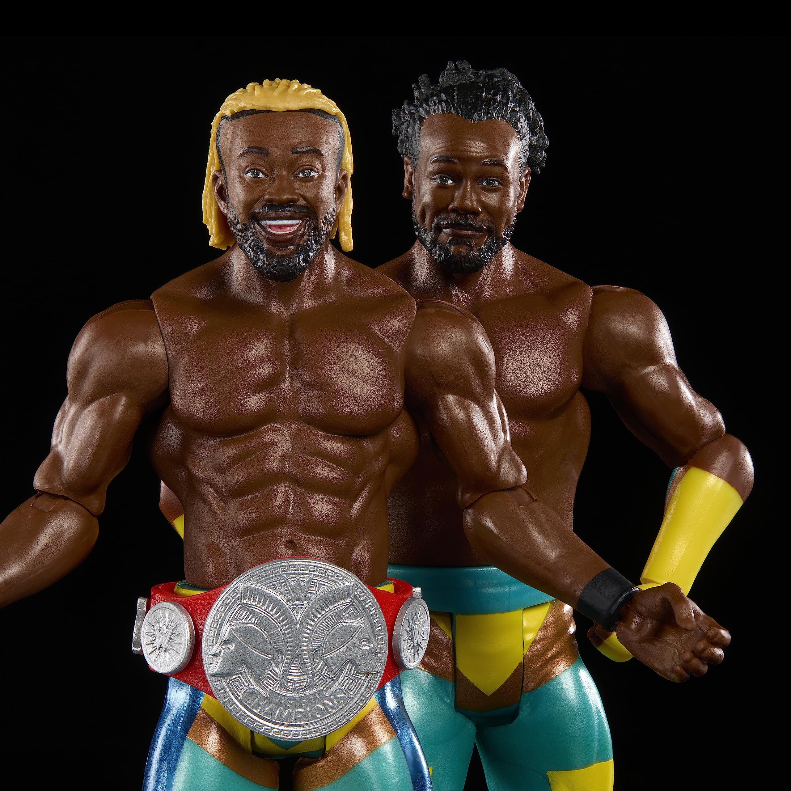 Foto 3 pulgar | Figura De Acción Mattel Wwe De Kofi Kingston Y Xavier Woods De 6 Pulgadas - Venta Internacional.