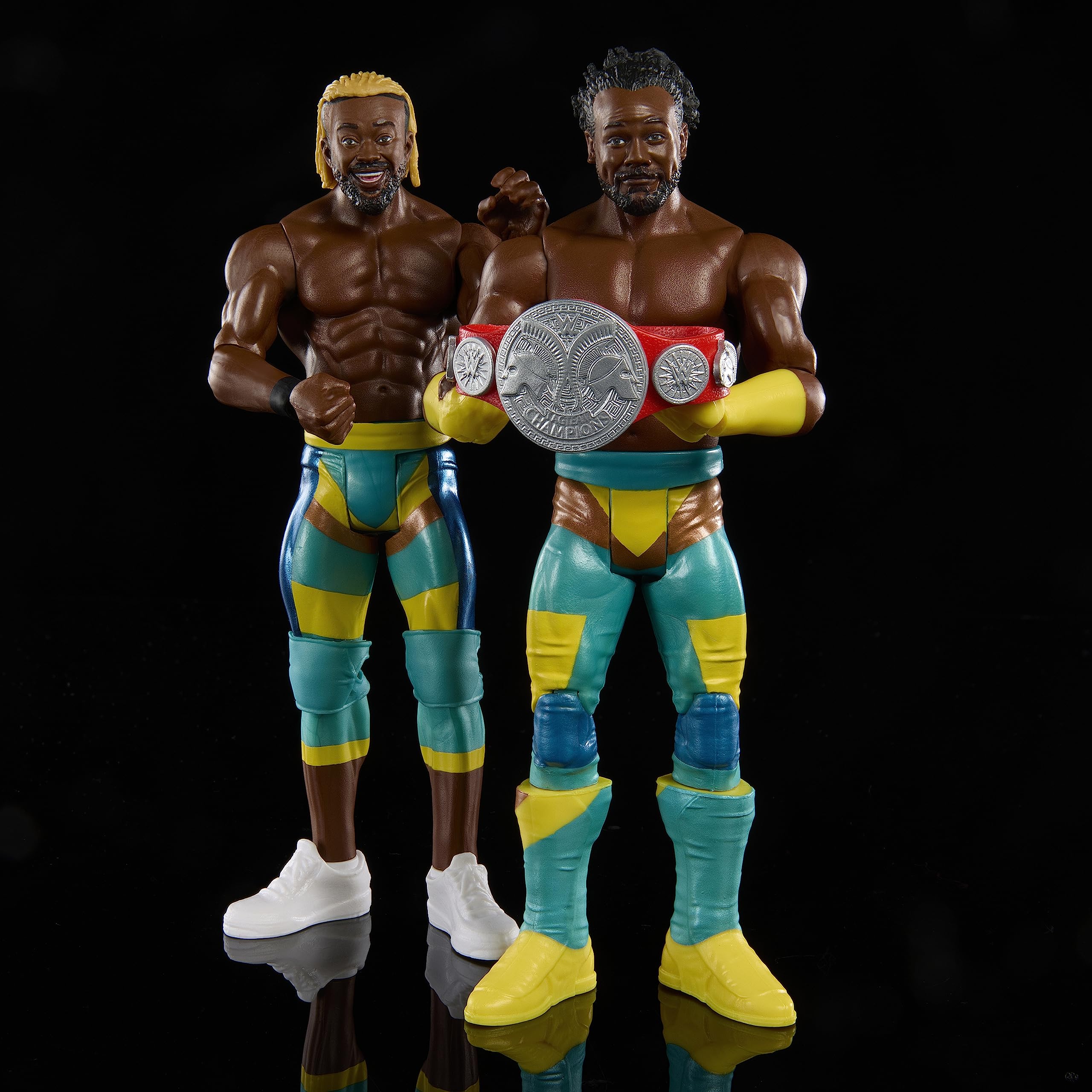 Foto 4 pulgar | Figura De Acción Mattel Wwe De Kofi Kingston Y Xavier Woods De 6 Pulgadas - Venta Internacional.