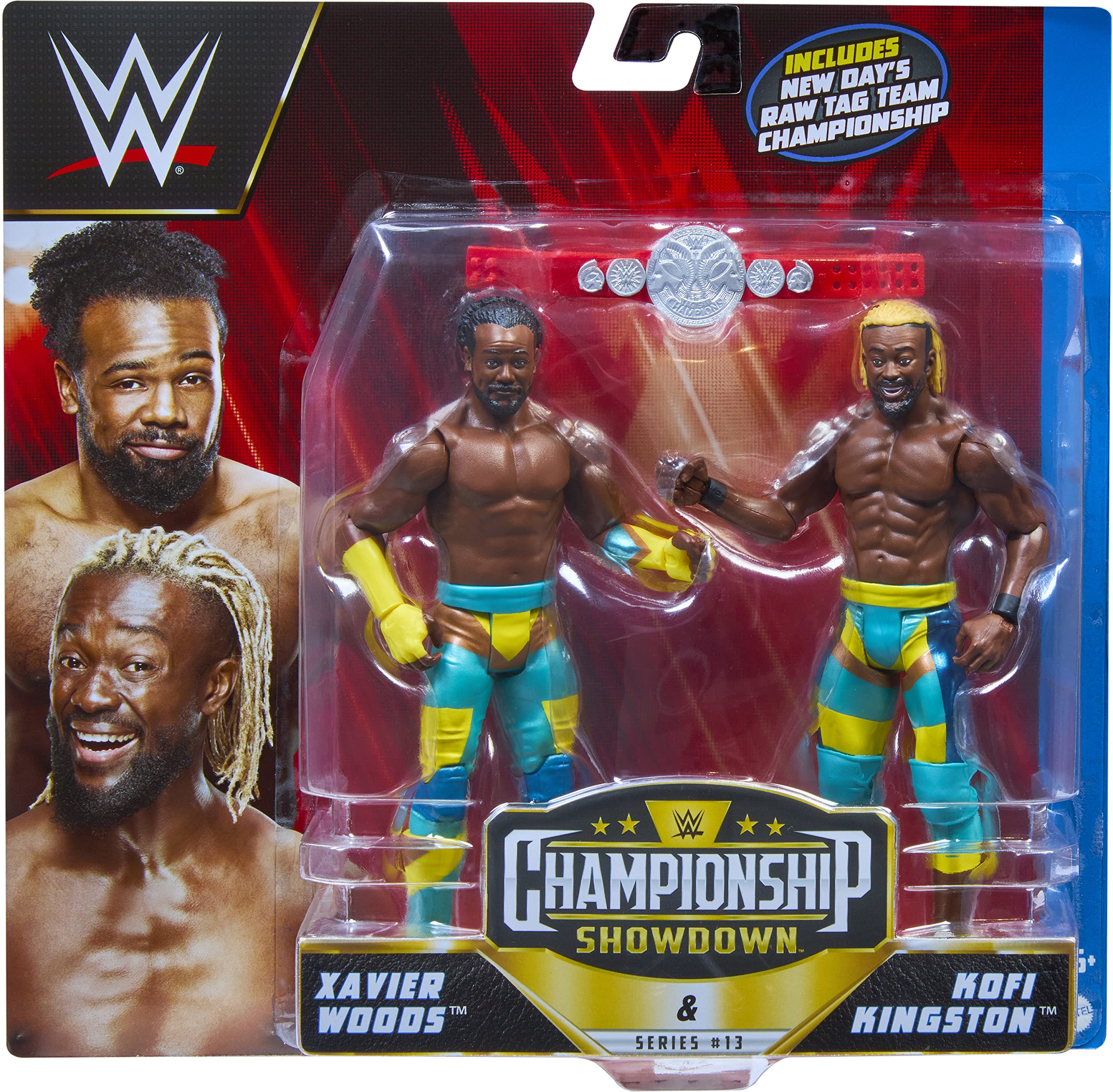 Foto 6 pulgar | Figura De Acción Mattel Wwe De Kofi Kingston Y Xavier Woods De 6 Pulgadas - Venta Internacional.