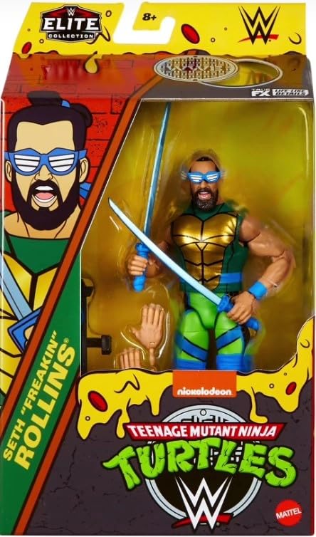 Foto 2 pulgar | Figura De Acción Wwe Elite Collection Tmnt Seth Rollins - Venta Internacional.