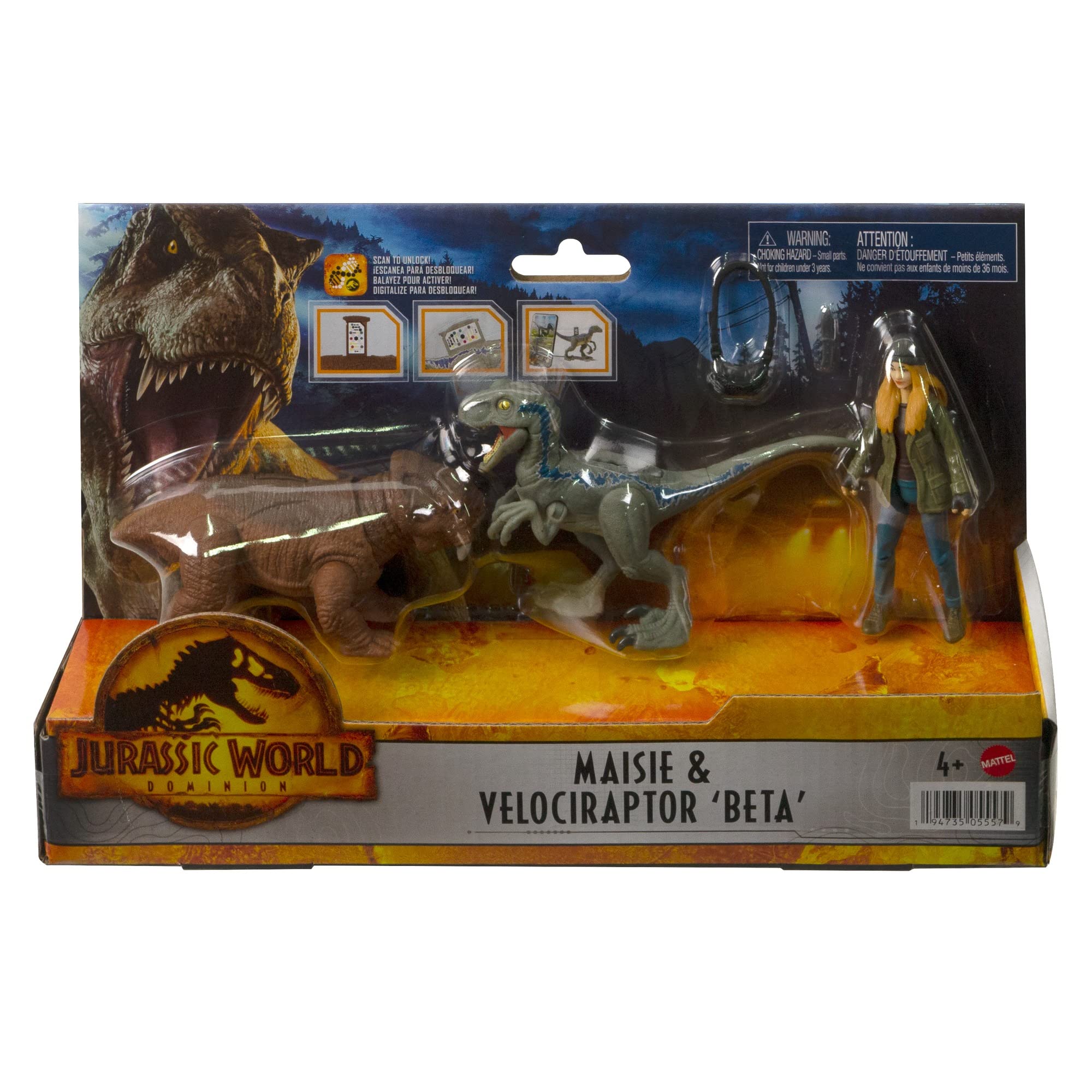 Foto 7 pulgar | Set De Figuras De Acción Jurassic World Dominion Maisie & Raptor - Venta Internacional.