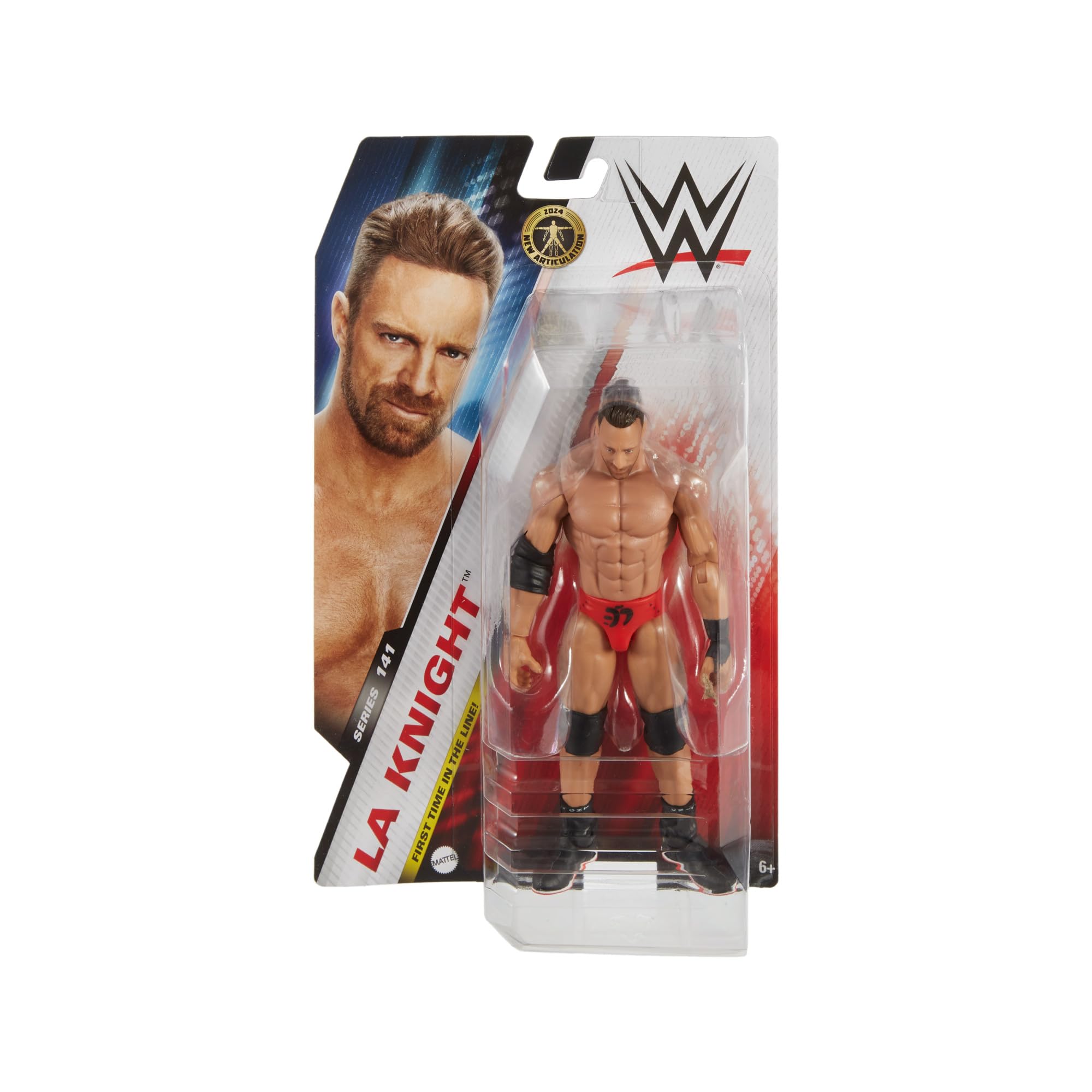 Foto 6 | Figura De Acción Mattel Wwe La Knight Series #141 De 15 Cm Con 10 Po - Venta Internacional.