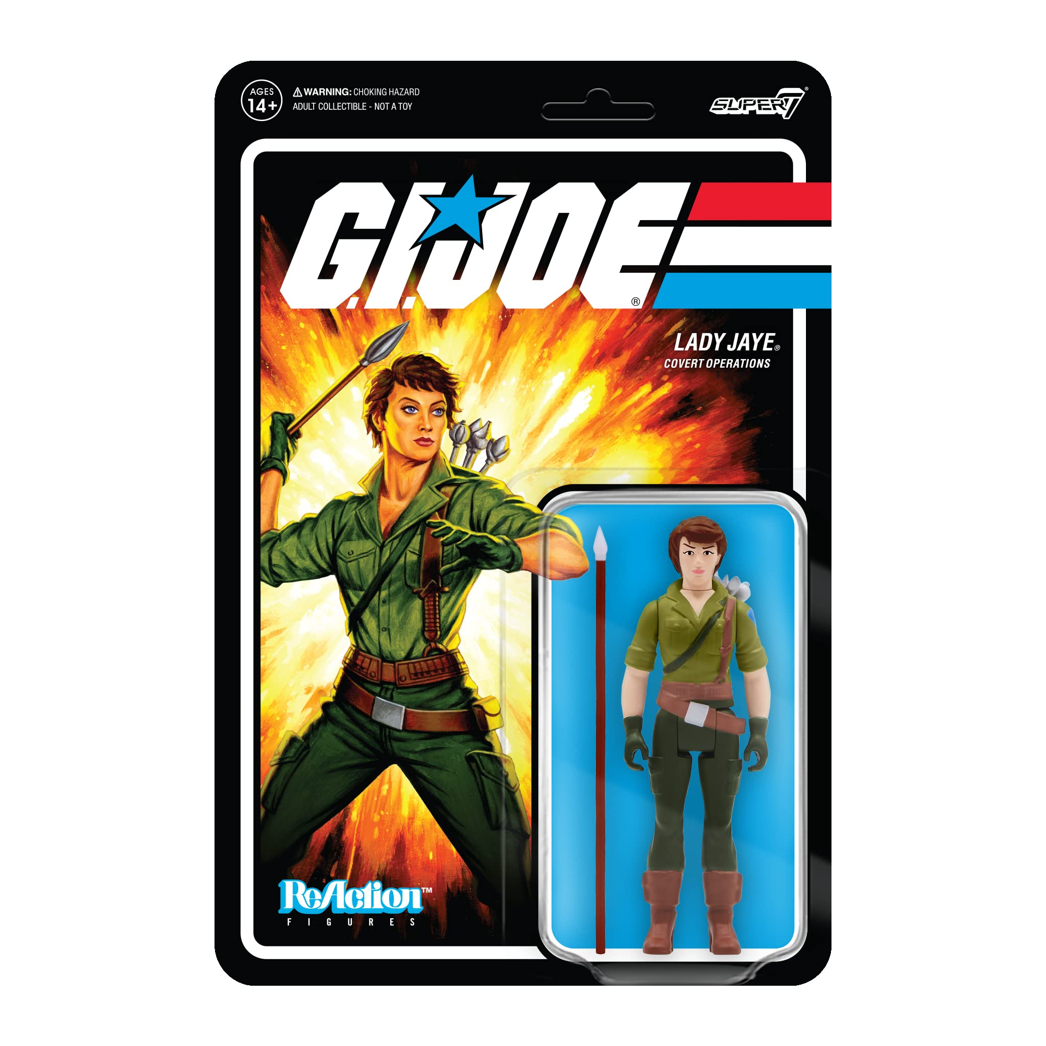 Figura De Acción Super7 G.i. Joe Lady Jaye De 3.75 Pulgadas Con Accesorio - Venta Internacional.