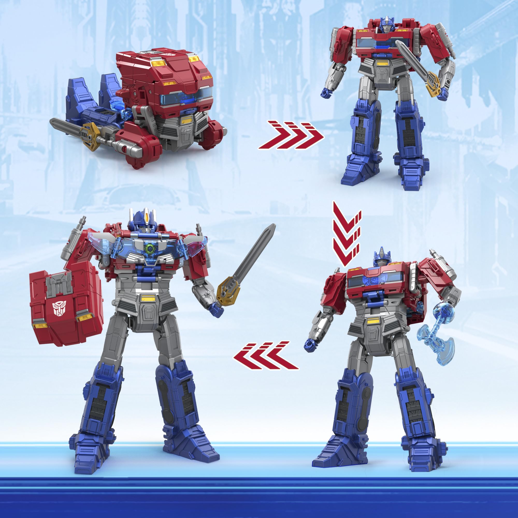 Foto 4 pulgar | Figura De Acción Transformers Power Flip Optimus Prime 25 Cm - Venta Internacional.