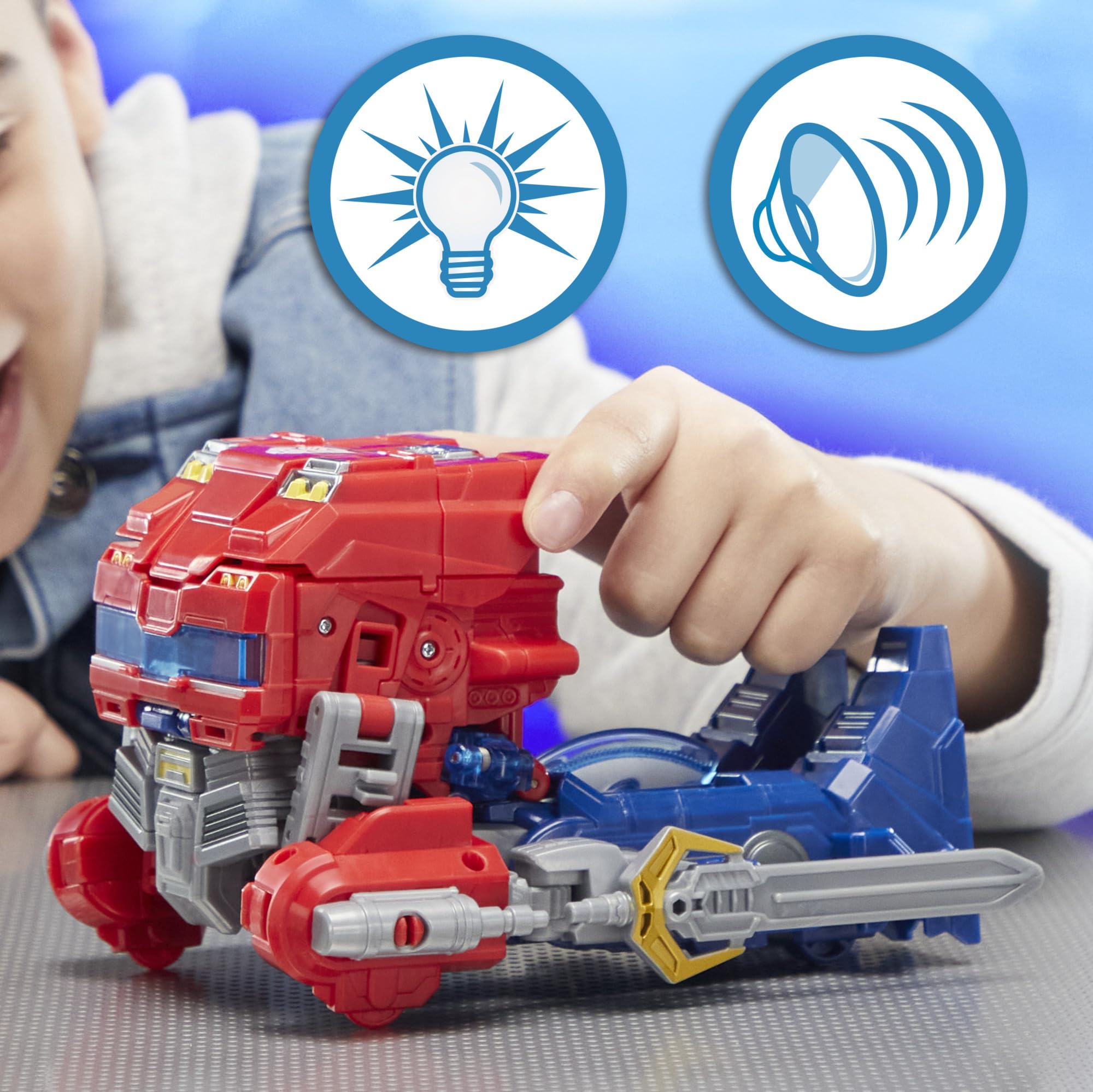Foto 7 pulgar | Figura De Acción Transformers Power Flip Optimus Prime 25 Cm - Venta Internacional.