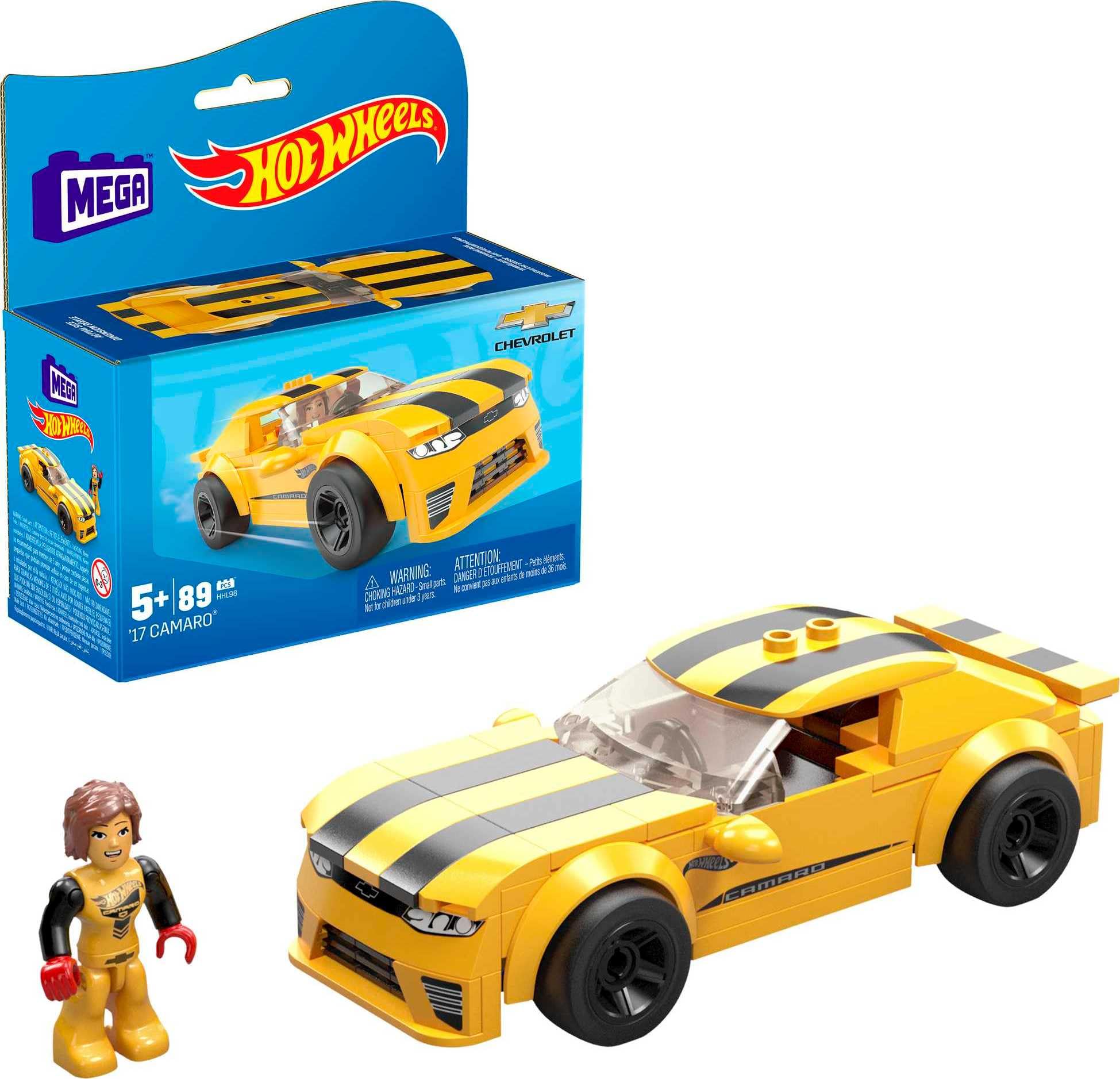 Foto 2 pulgar | Set De Juego Para Construir Coches De Carreras Mega Hot Wheels 17 Camaro - Venta Internacional.
