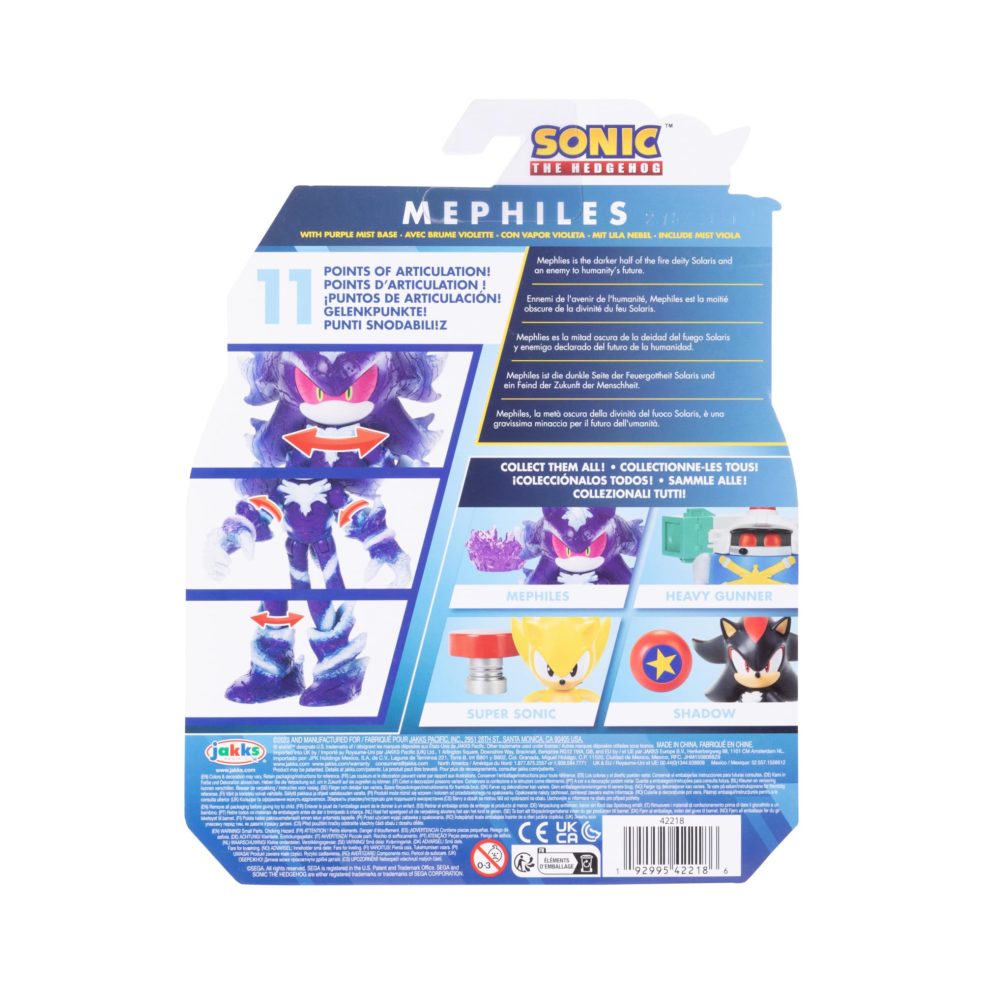 Foto 7 pulgar | Figura De Acción Sonic The Hedgehog Mephiles The Dark 10 Cm - Venta Internacional.