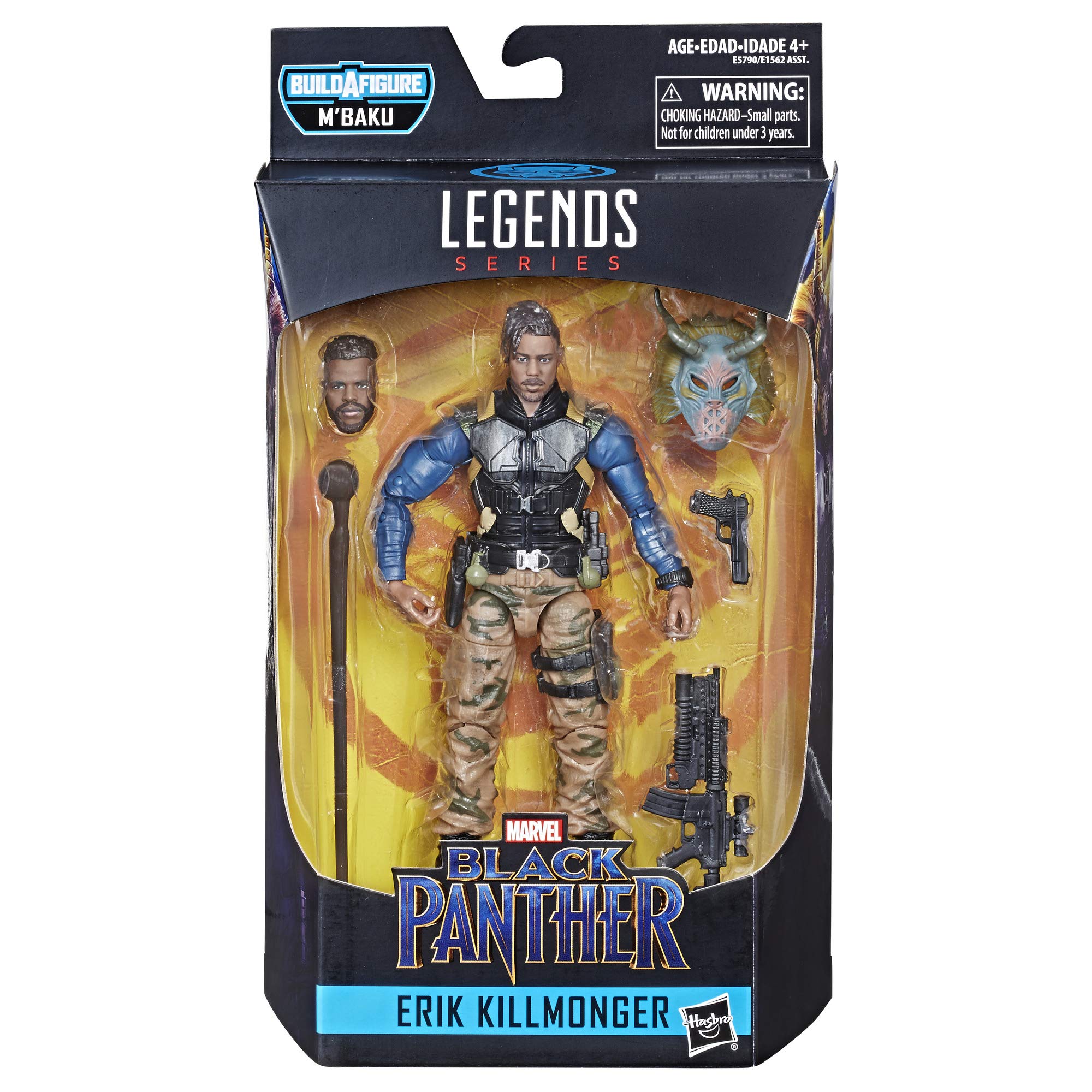 Foto 3 pulgar | Figura De Acción De La Serie Marvel Legends Black Panther Erik Killmonger, 15 Cm - Venta Internacional.