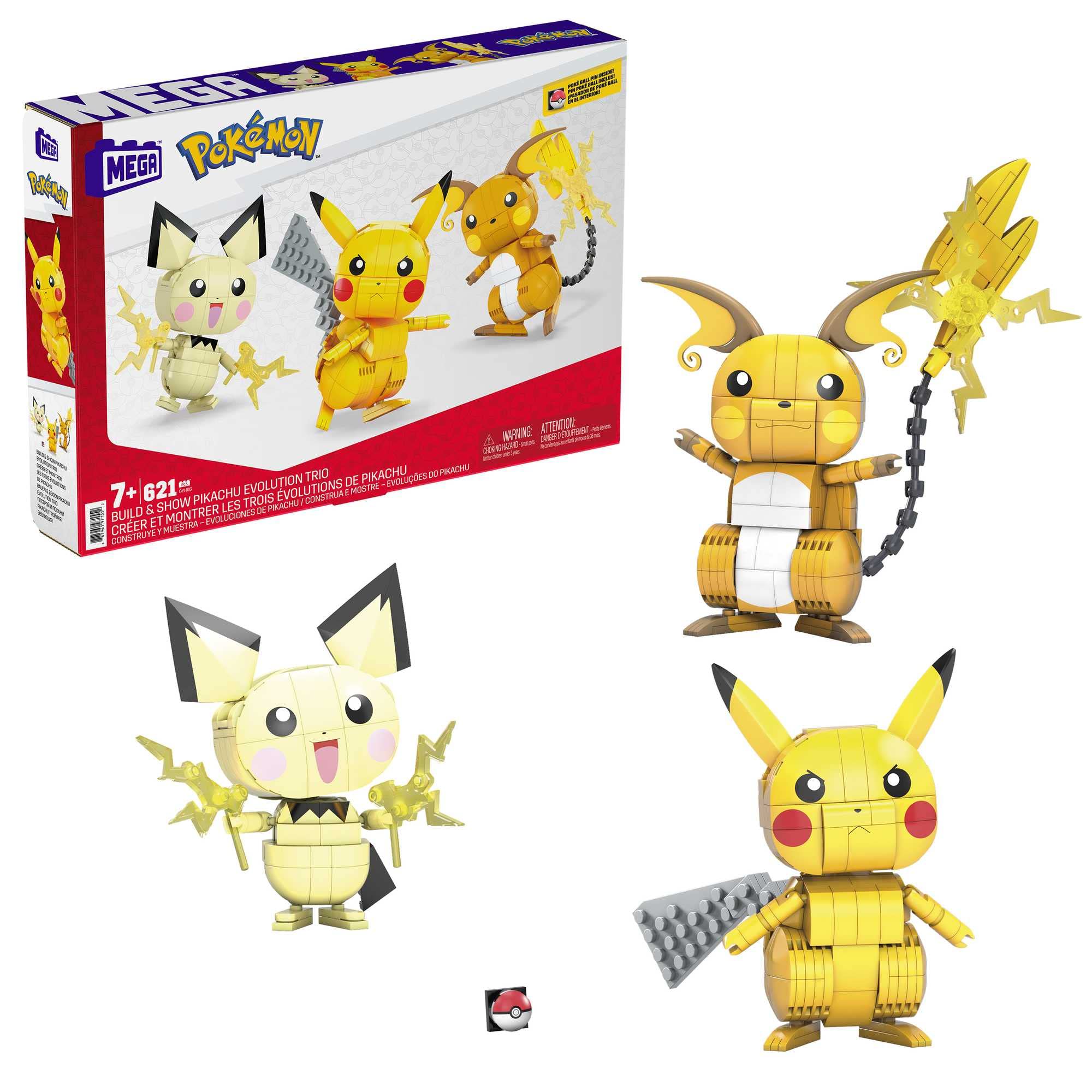 Foto 2 pulgar | Set De Construcción De Juguetes Mega Pokémon Con Figuras De Acción Pikachu De 4 Pulgadas - Venta Internacional.