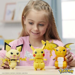 Foto 3 | Set De Construcción De Juguetes Mega Pokémon Con Figuras De Acción Pikachu De 4 Pulgadas - Venta Internacional.
