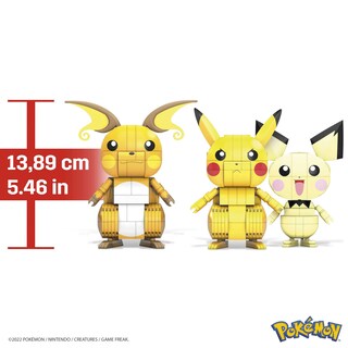 Foto 5 | Set De Construcción De Juguetes Mega Pokémon Con Figuras De Acción Pikachu De 4 Pulgadas - Venta Internacional.