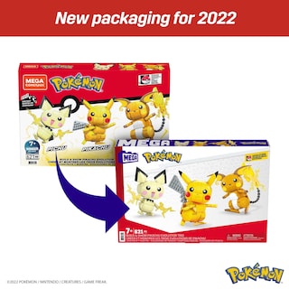Foto 7 | Set De Construcción De Juguetes Mega Pokémon Con Figuras De Acción Pikachu De 4 Pulgadas - Venta Internacional.
