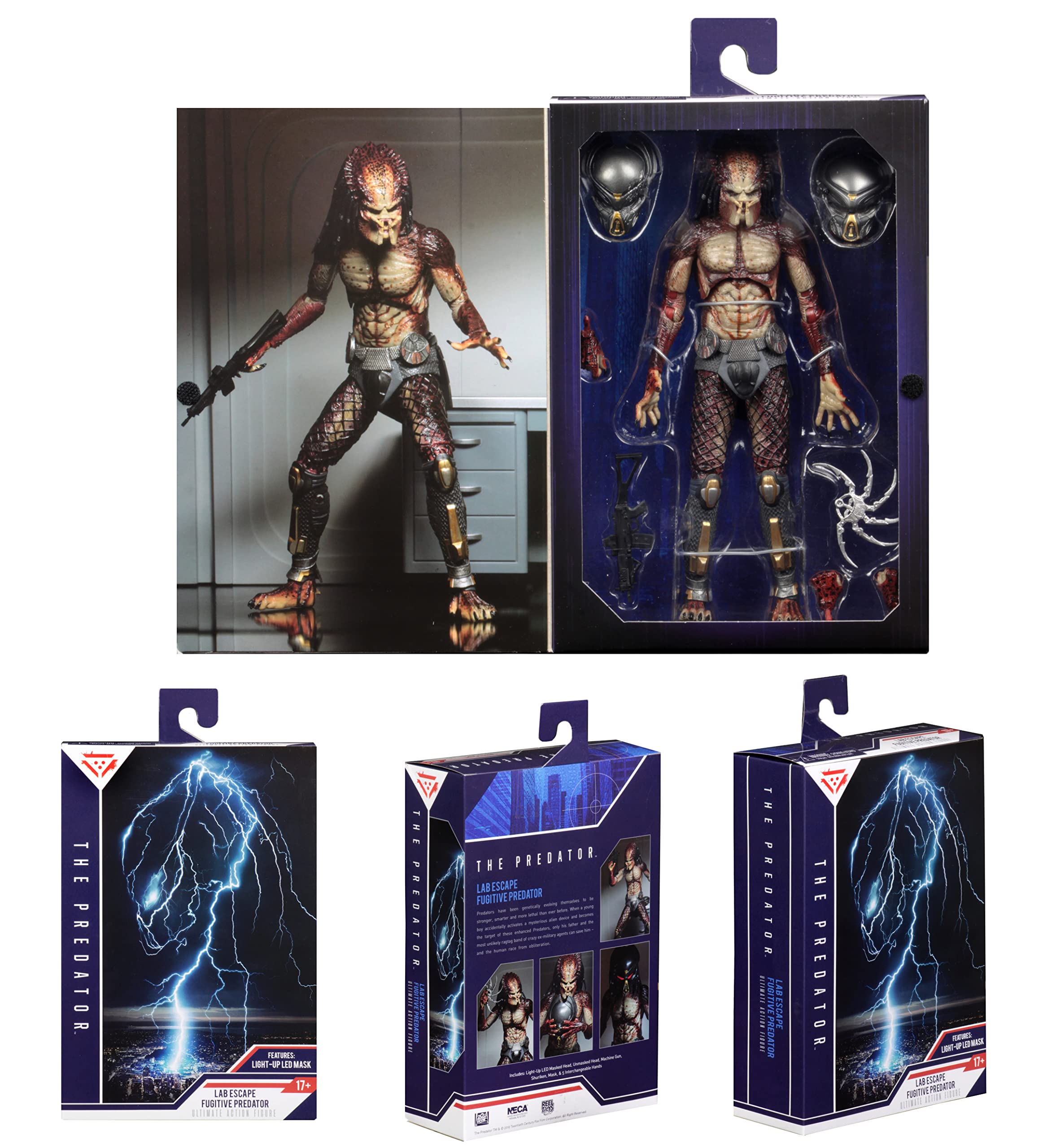 Foto 3 pulgar | Figura De Acción Neca Collectible Predator 2018 Fugitive 7 Pulgadas - Venta Internacional.