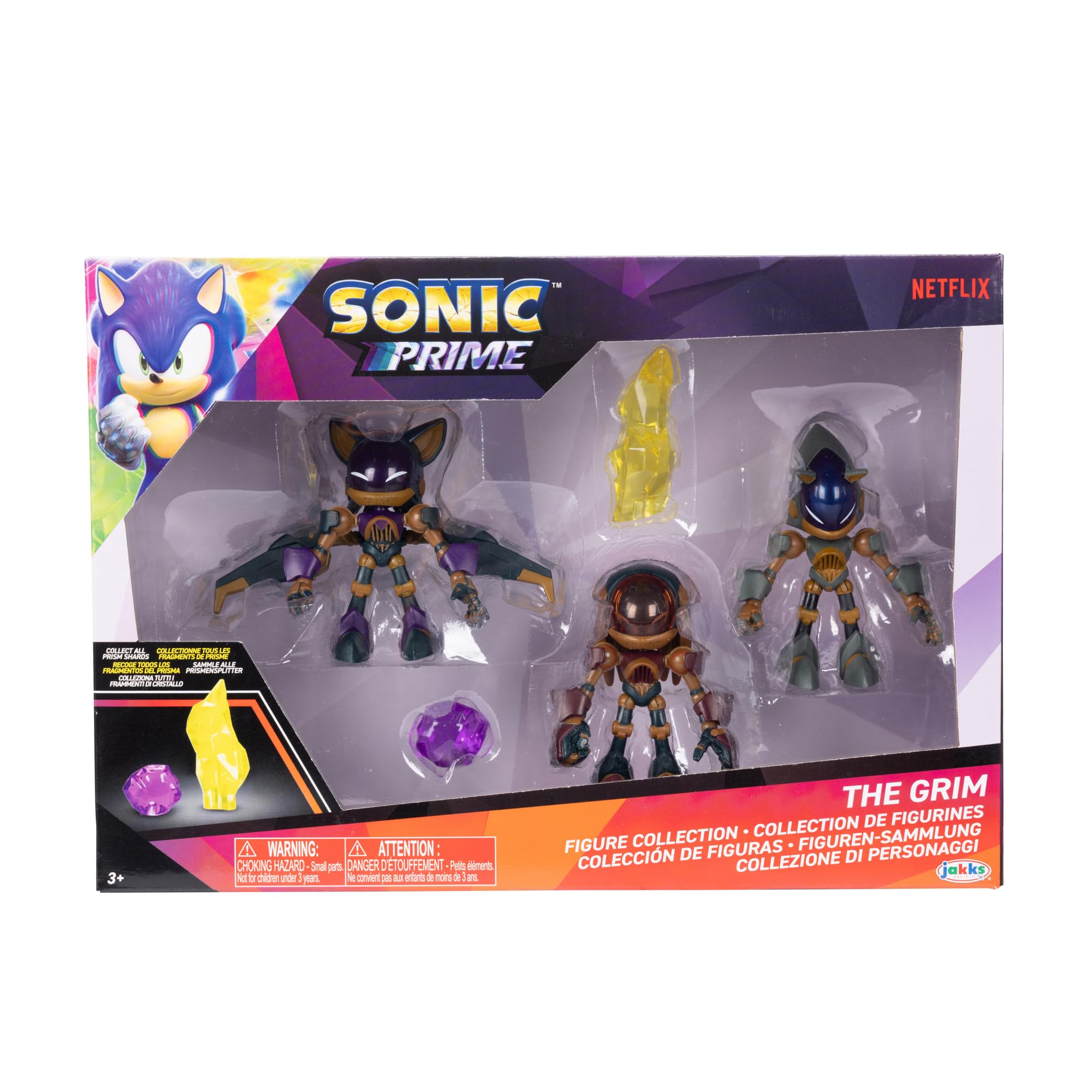 Foto 7 pulgar | Figuras De Acción Sonic Prime The Grim De 2.5 Pulgadas, 5 Piezas - Venta Internacional.