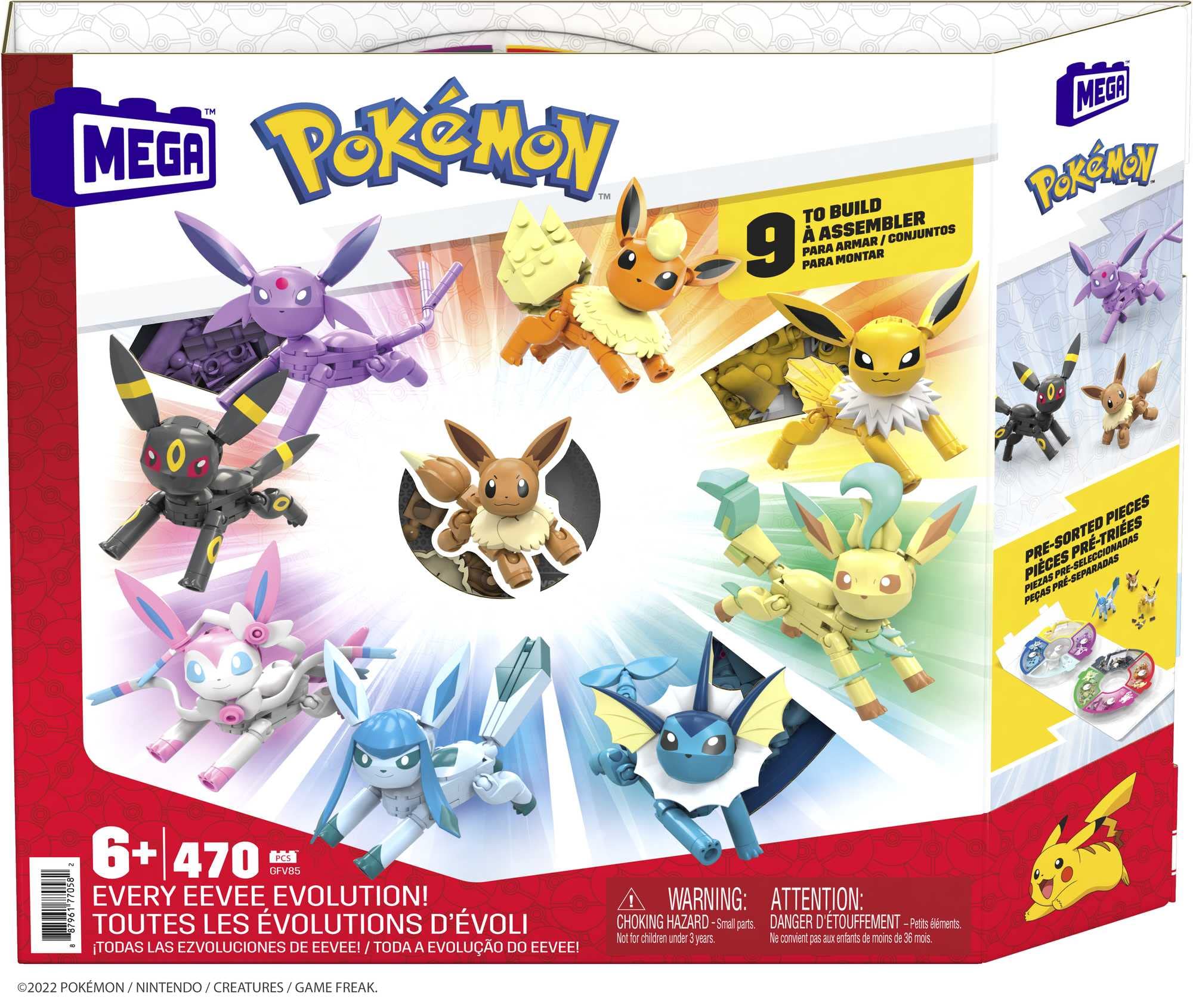 Foto 5 | Set De Juguetes De Construcción Mega Pokémon Every Eevee Evolution 470 Piezas - Venta Internacional.