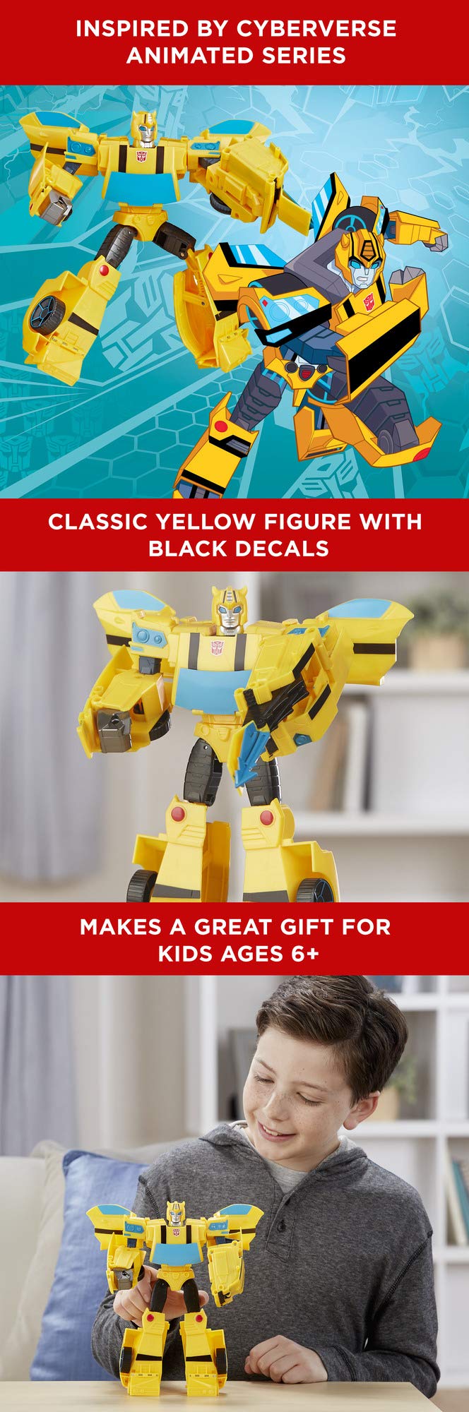 Foto 5 pulgar | Figura De Acción Toy Transformers Cyberverse Ultimate Bumblebee - Venta Internacional.