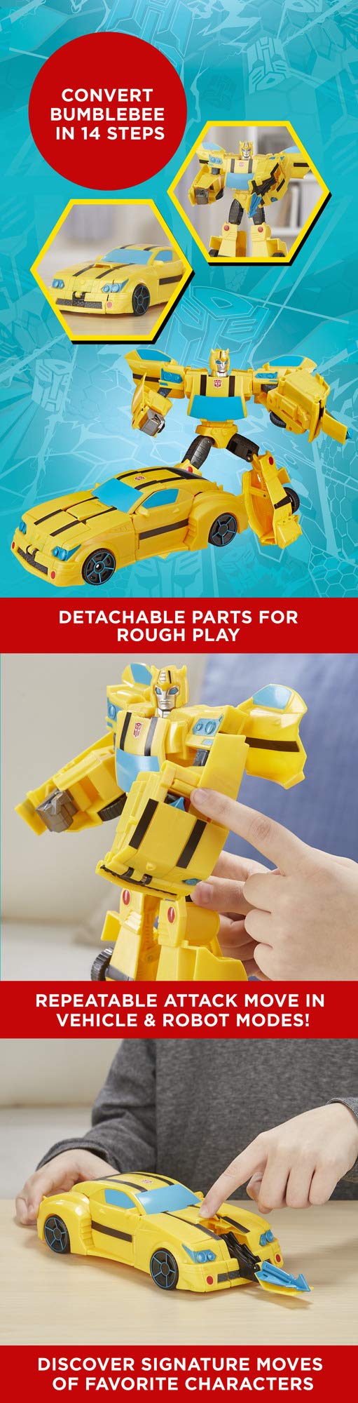 Foto 5 | Figura De Acción Toy Transformers Cyberverse Ultimate Bumblebee - Venta Internacional.