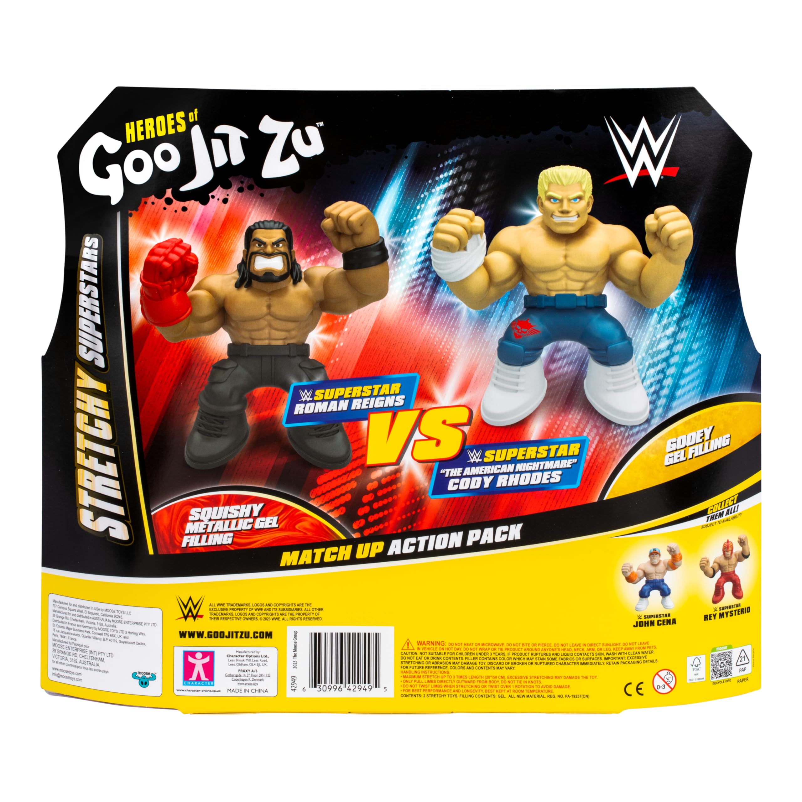 Foto 3 pulgar | Paquete De 2 Unidades De Toy Heroes Of Goo Para Wwe Stretchy Superstars - Venta Internacional.