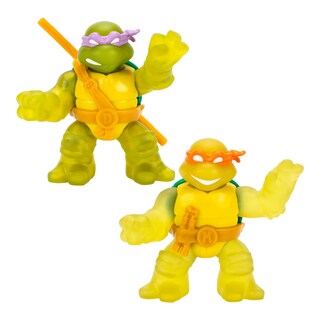 Foto 1 | Figuras De Acción Heroes Of Goo Jit Zu Tmnt, Paquete De 2 Unidades Donatello Y Michelangelo - Venta Internacional.