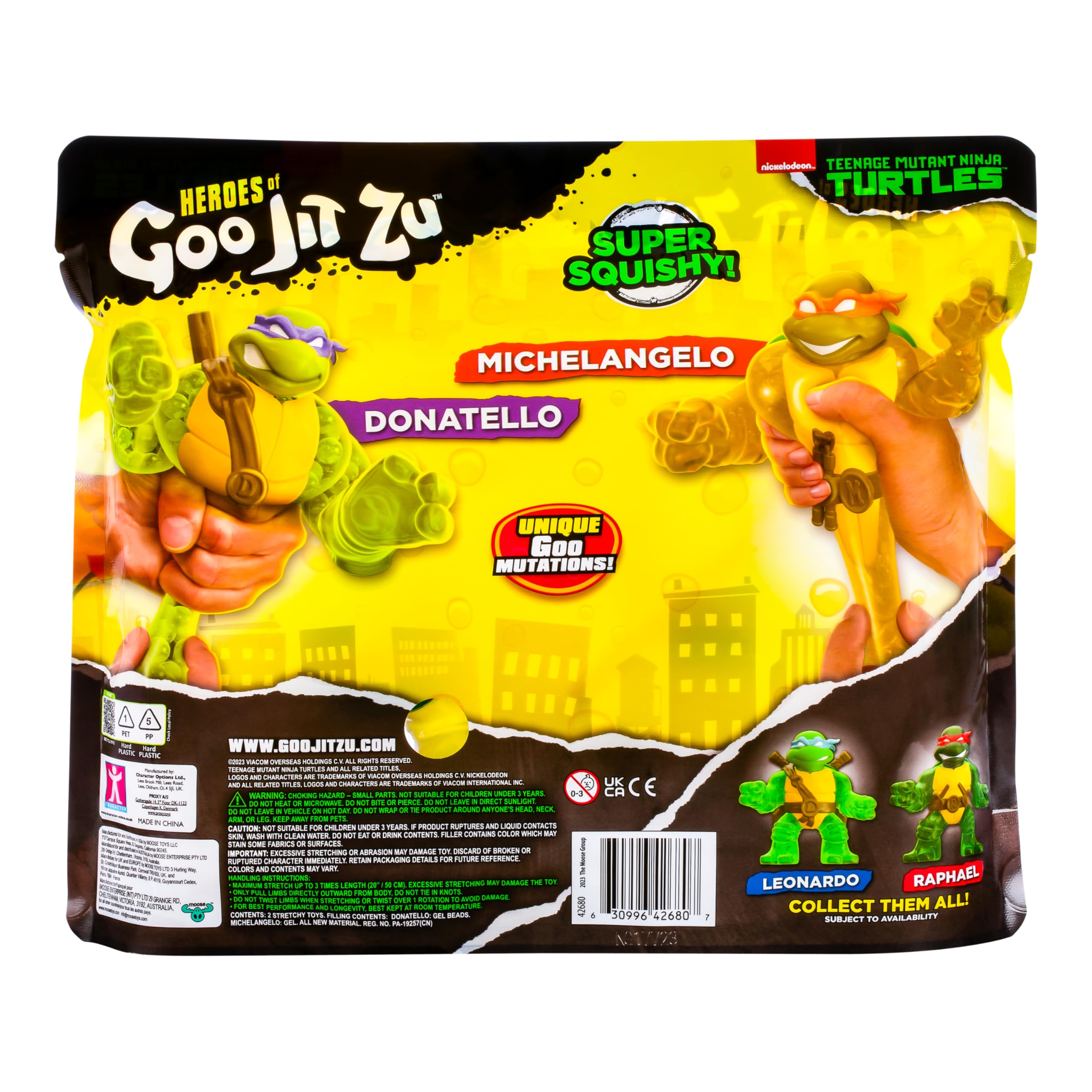 Foto 3 pulgar | Figuras De Acción Heroes Of Goo Jit Zu Tmnt, Paquete De 2 Unidades Donatello Y Michelangelo - Venta Internacional.