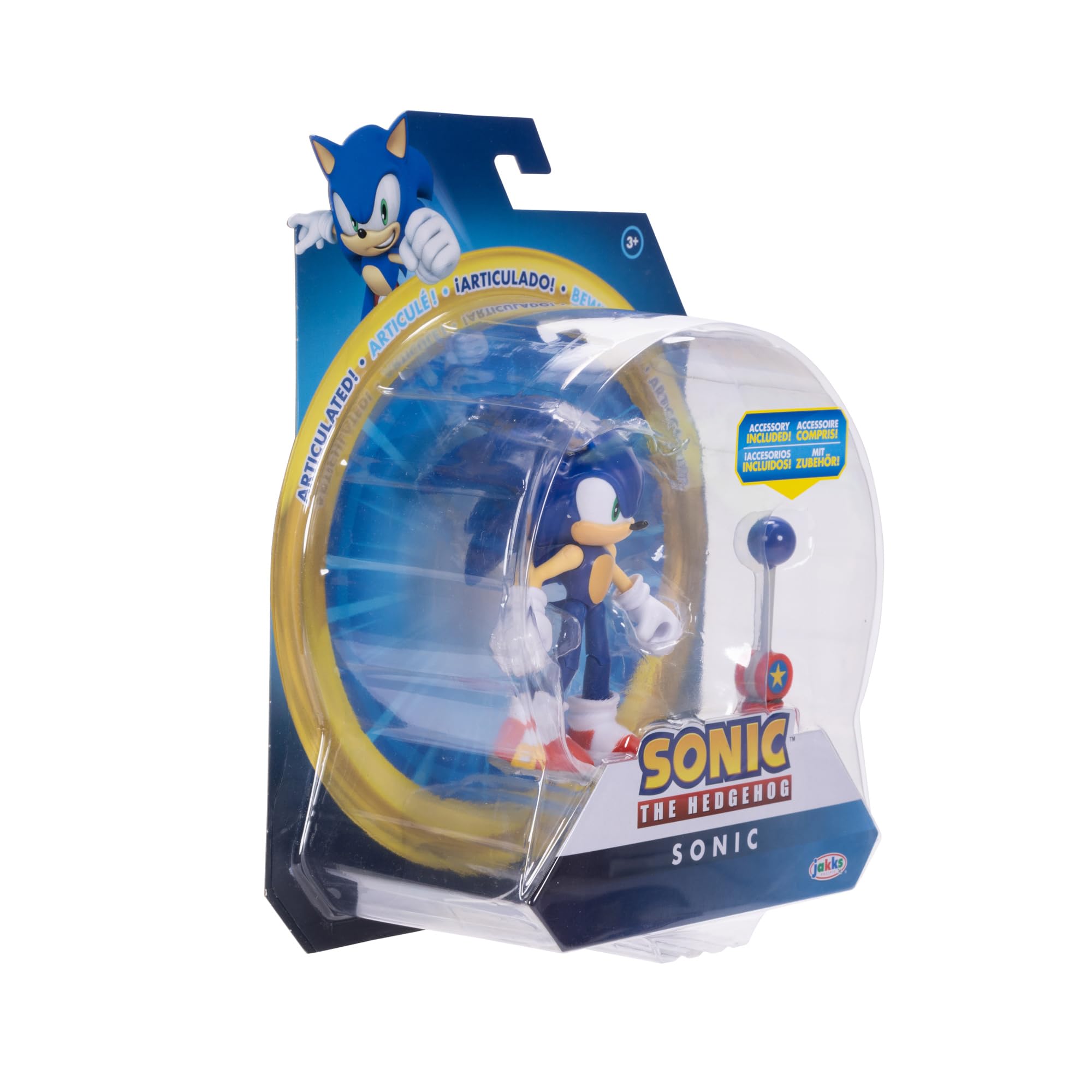 Foto 6 pulgar | Figura De Acción Sonic The Hedgehog Sonic De 10 Cm Con Checkpoint - Venta Internacional.