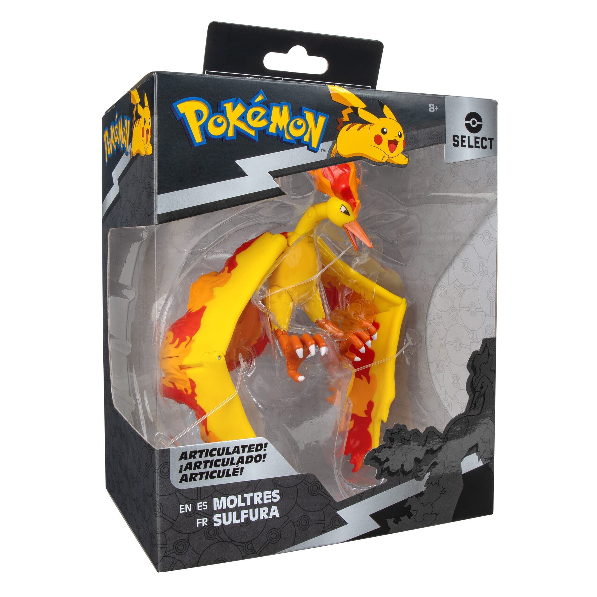 Foto 8 pulgar | Figura De Acción Jazwares Pokémon Moltres 6 Con Soporte De 15 Puntos - Venta Internacional.