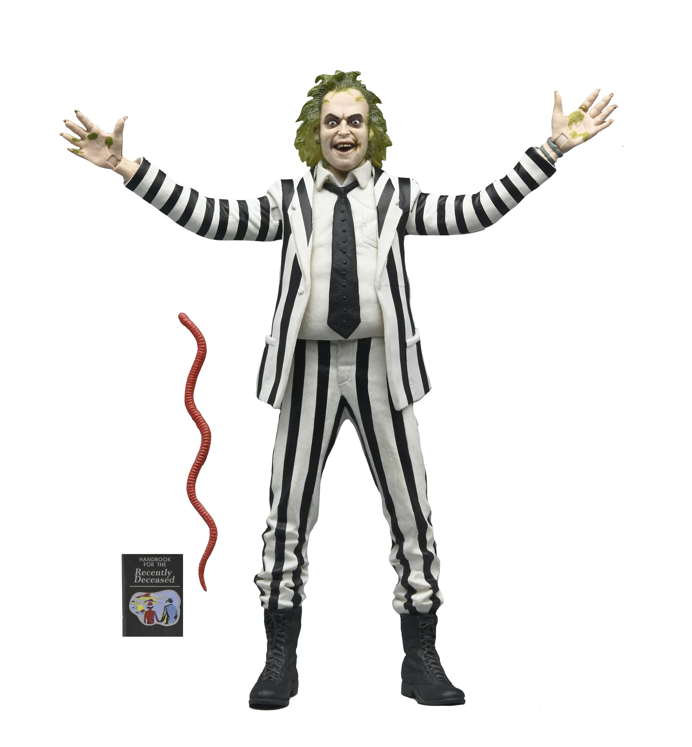 Foto 2 pulgar | Figura De Acción Neca Beetlejuice, Traje Blanco Y Negro De 7 Pulgadas - Venta Internacional.