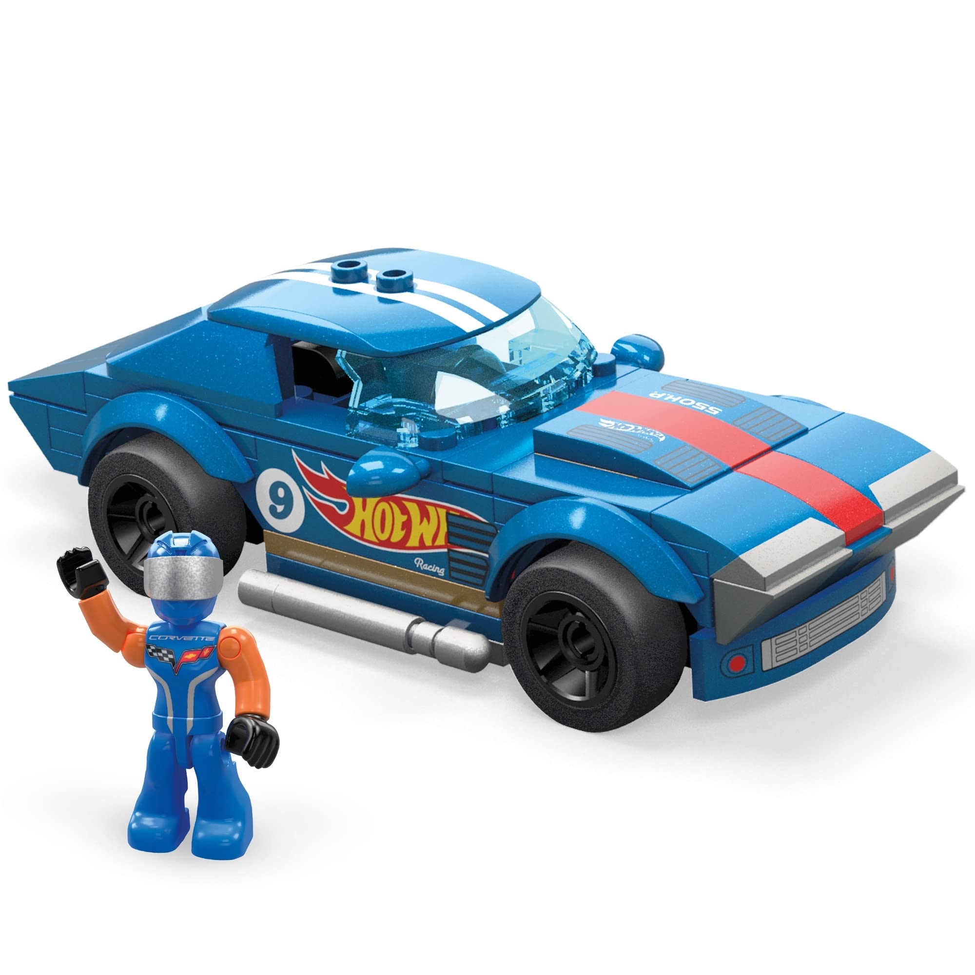 Set De Juego Para Construir Coches De Carreras Mega Hot Wheels 64 Corvette - Venta Internacional.