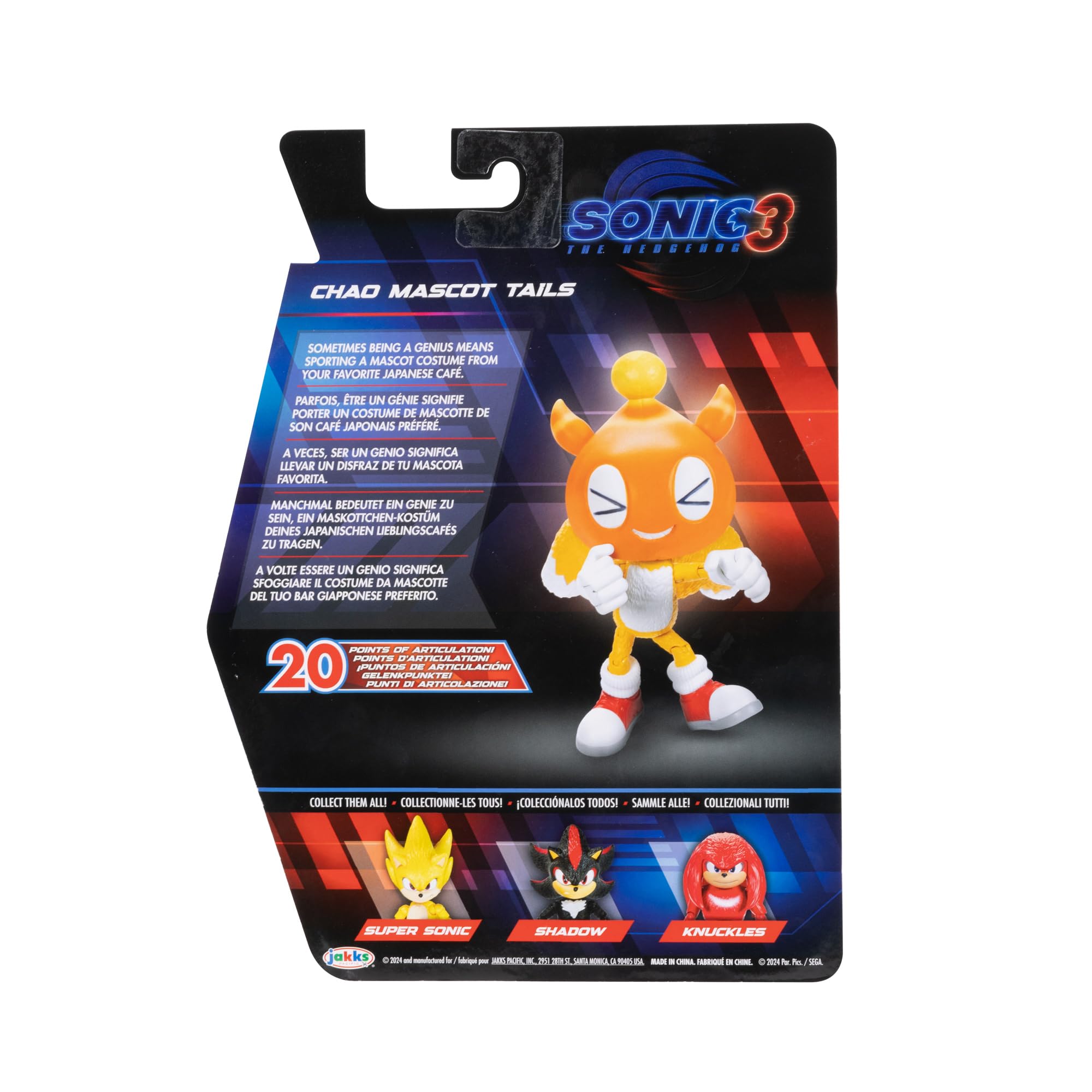 Foto 5 pulgar | Figuras De Acción Sonic The Hedgehog Sonic 3 Movie Chao Tails - Venta Internacional.