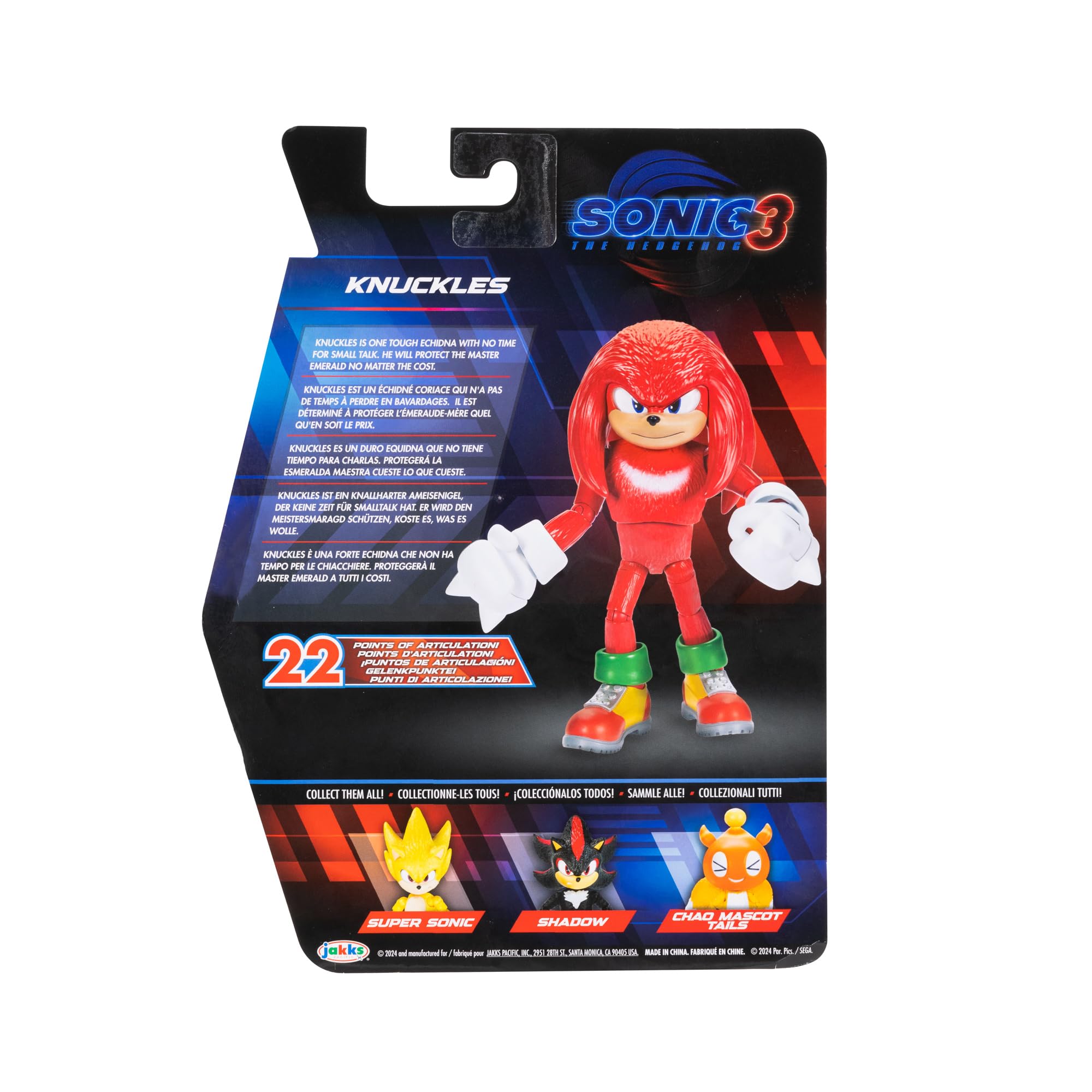 Foto 5 pulgar | Figura De Acción Sonic The Hedgehog Sonic 3 Movie Knuckles 13cm - Venta Internacional.