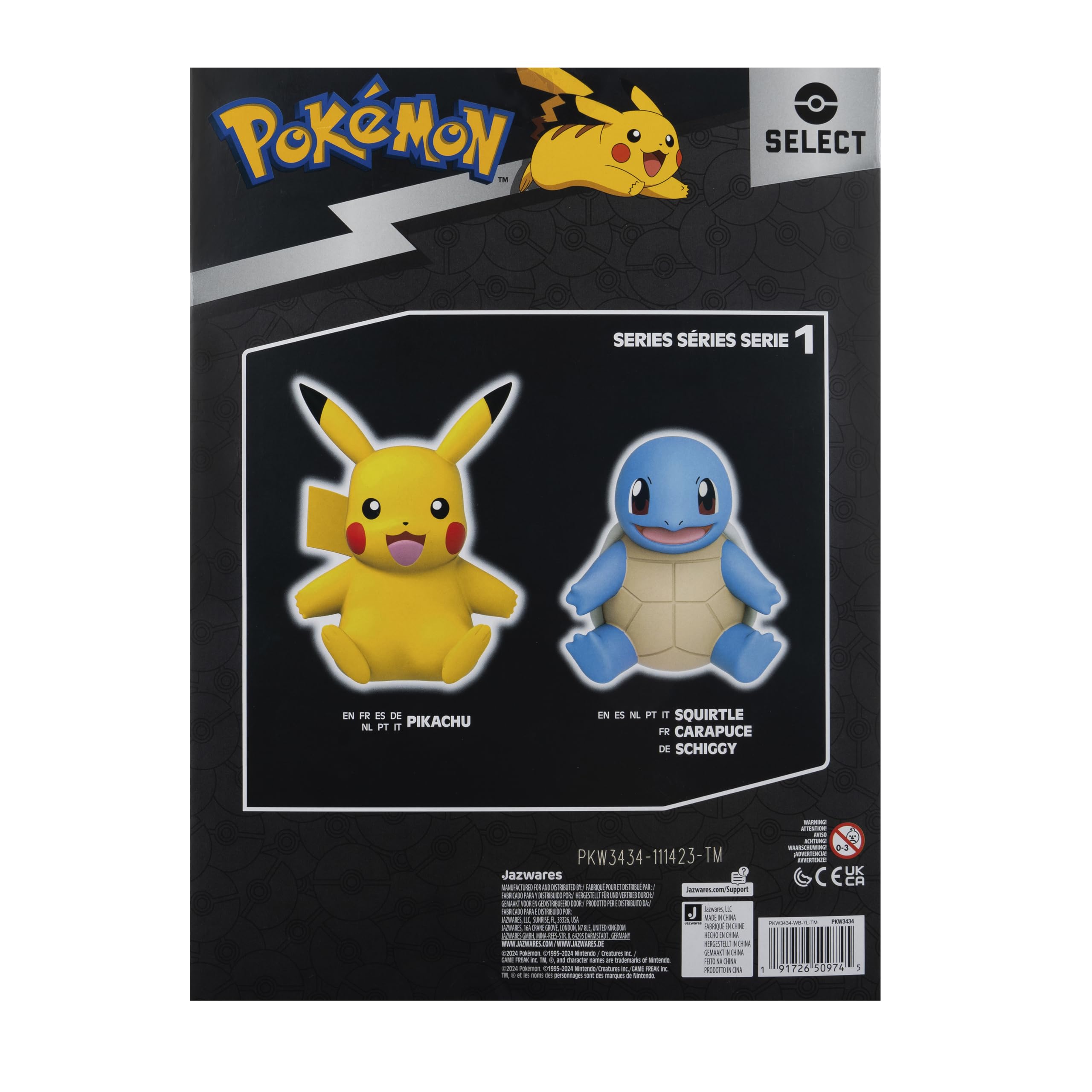 Foto 7 pulgar | Figura De Vinilo Pokémon Squirtle Select De 20 Cm Con Licencia Oficial - Venta Internacional.