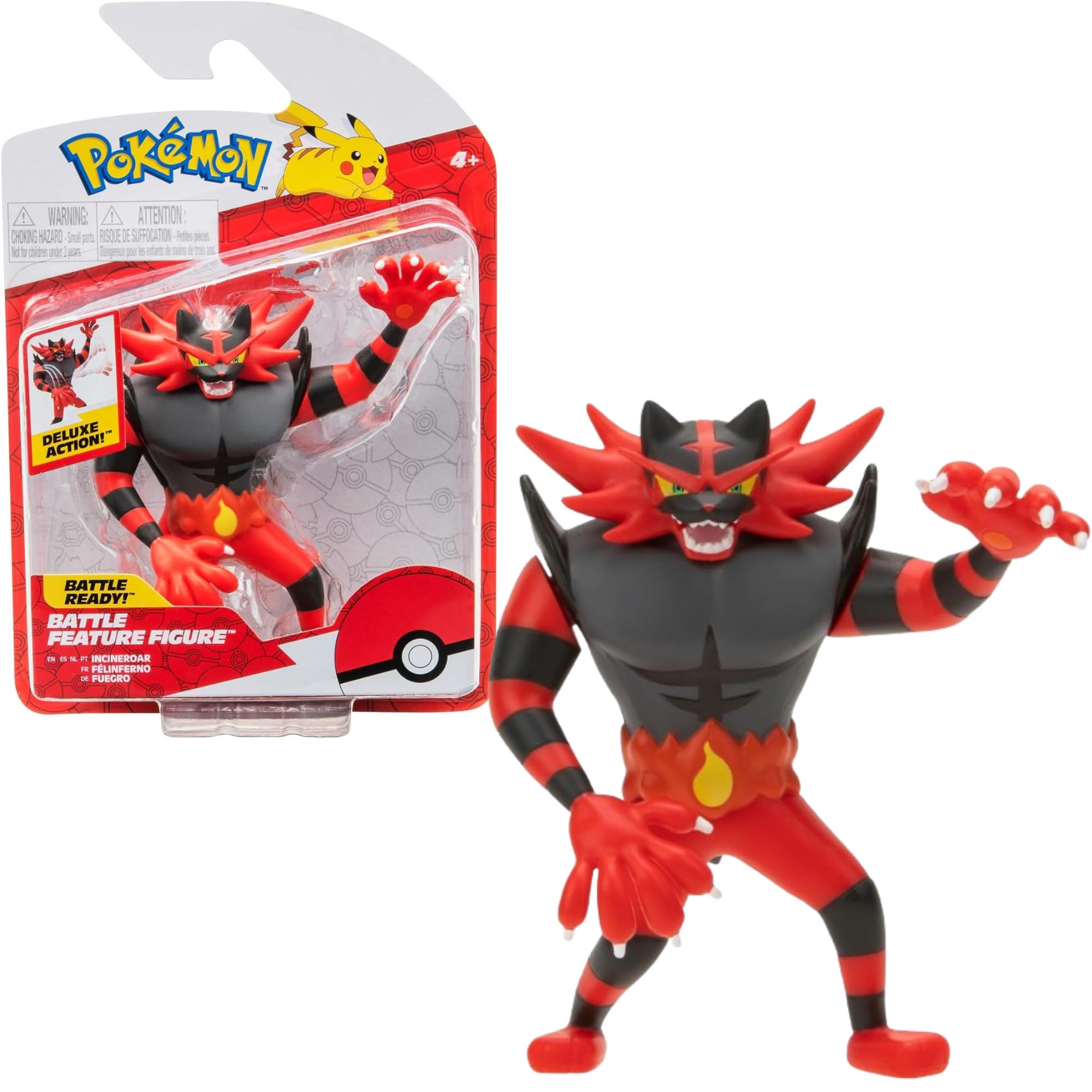 Foto 2 pulgar | Figura de Acción Pokémon Battle Feature Incineroar - Venta Internacional